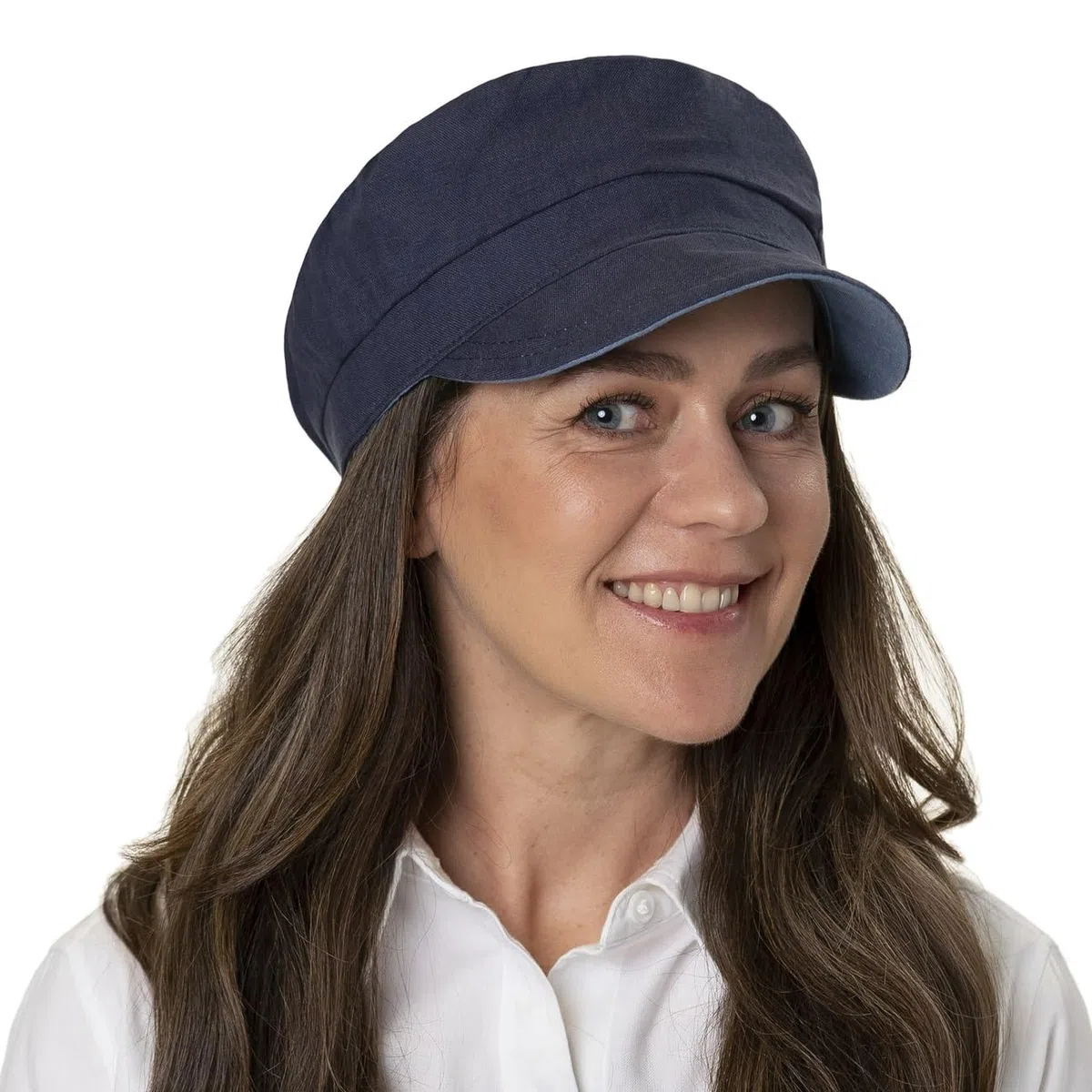 Lipodo Casquette Gavroche Reversible en Lin Bicolore Femme Printemps Ete