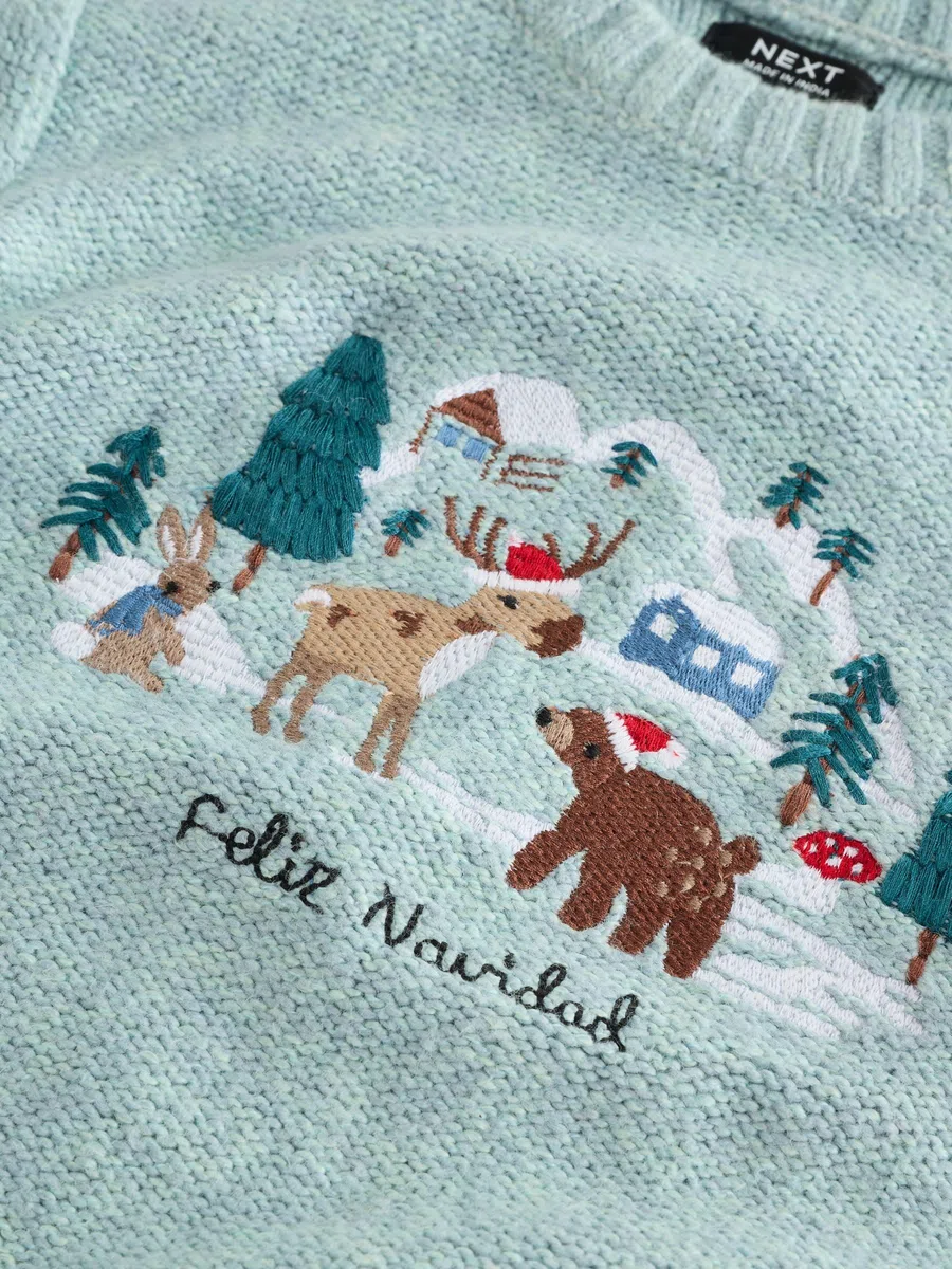 NEXT Garçon Pull en Maille de Noël