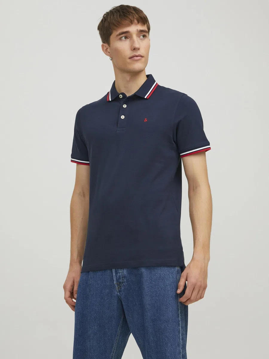JACK & JONES Jjepaulos Polo Ss Noos Homme Polo, Marine Blazer, M