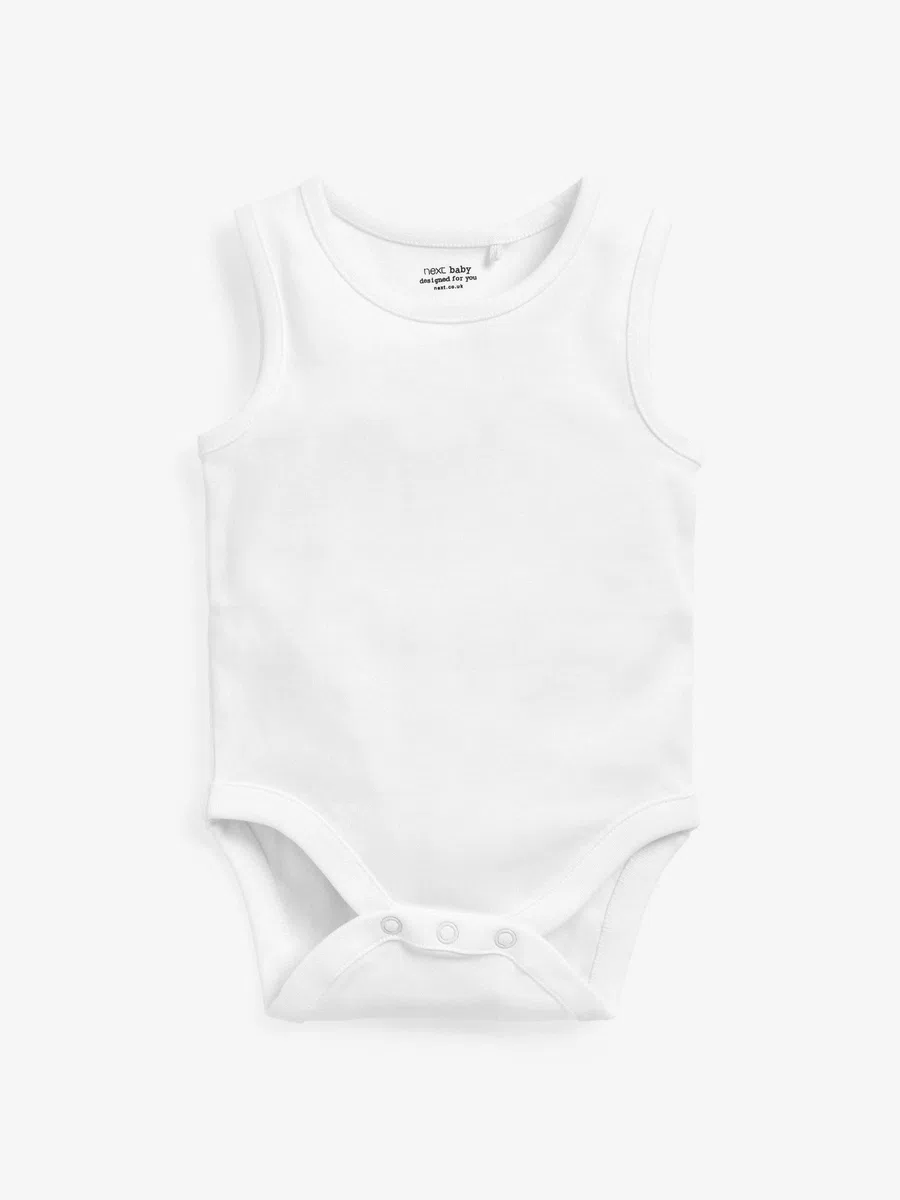 NEXT Bébé Débardeur pour bébé 100% coton, lot de 10 Blanc Newborn