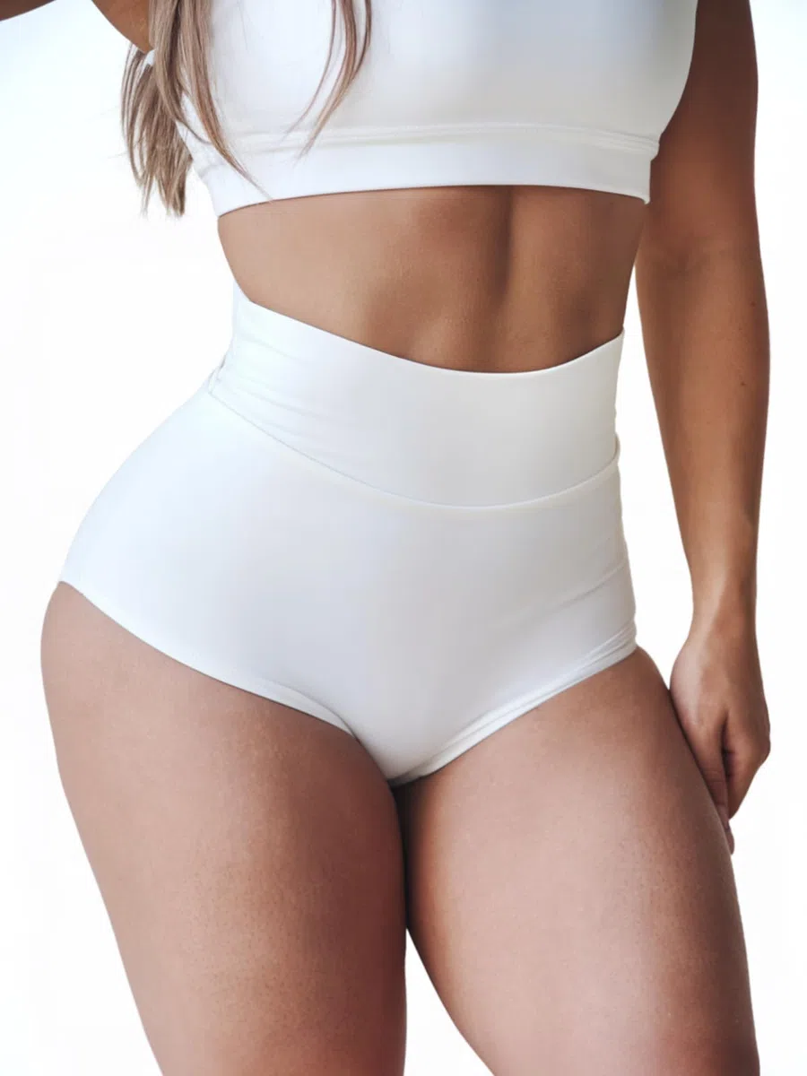 Short pour femme - Taille haute - En élasthanne - Pour motard, yoga, gym, danse, rave