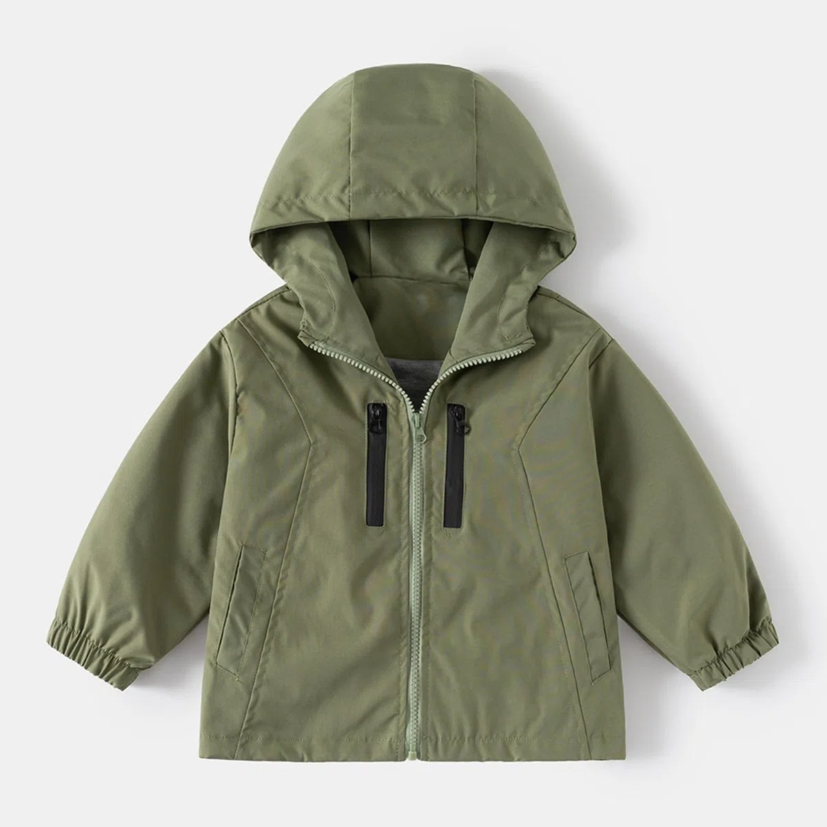 Veste de ski pour garçon 128 - Imperméable - Coupe-vent - Légère - Avec capuche et fermeture éclair - Veste d'école d'extérieur décontractée pour garçons âgés de 2 à 13 ans
