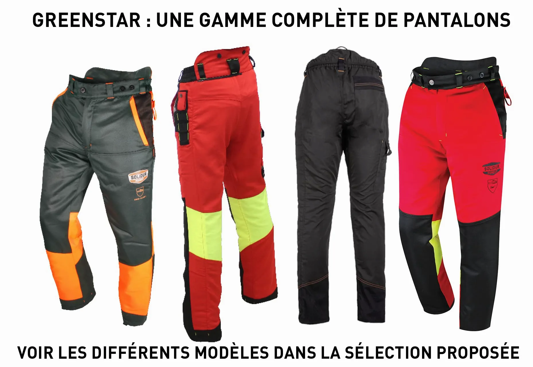 Greenstar - Pantalon Bucheron Anti-Coupure & Jambières de Protection OZAKI