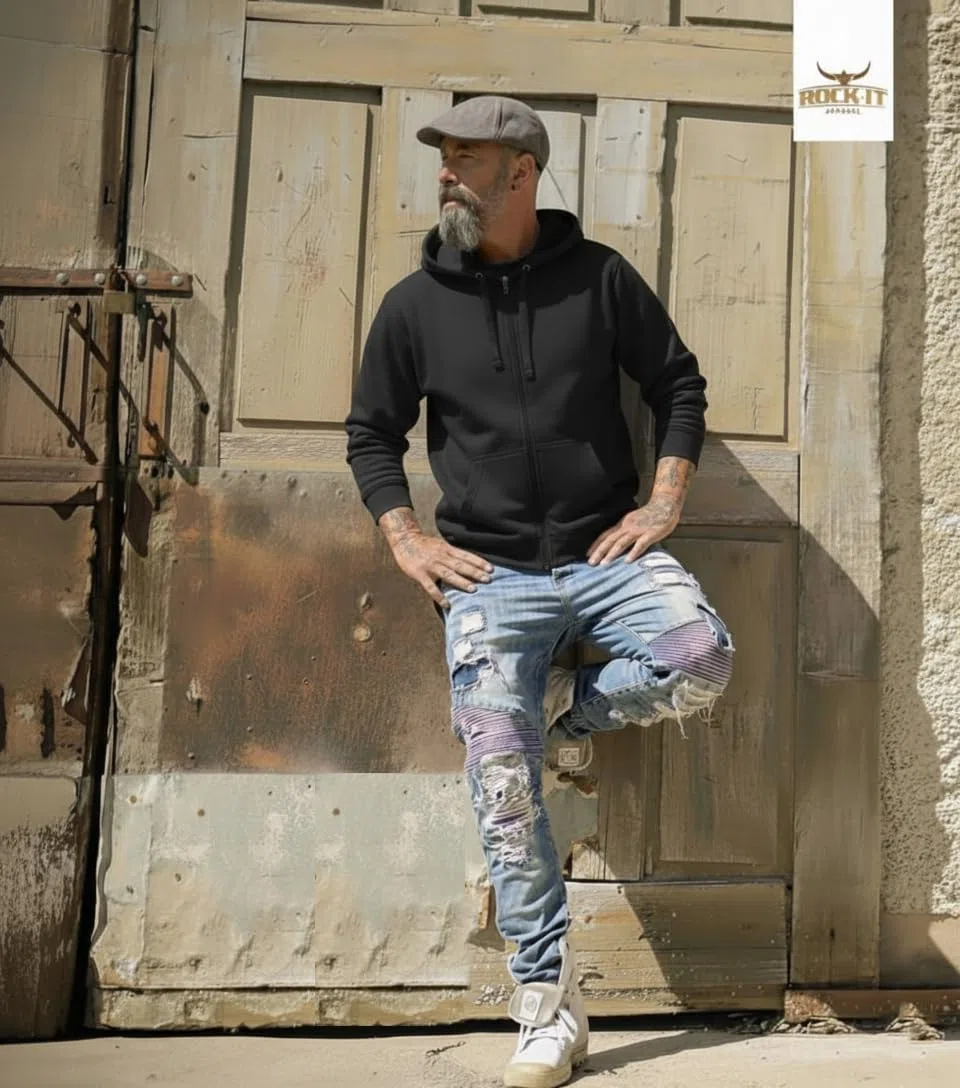 ROCK-IT Apparel Veste à Capuche Sweat à Capuche Lourd Travailleur Hoodie Zipper Sweat à Capuche Pullover - Pull Homme - Beaucoup de Couleurs