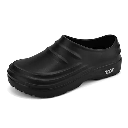 FLIOZY Chaussures de Cuisine antidérapantes pour Hommes et Femmes, résistantes à l'huile et imperméables, avec Semelles antidérapantes en Caoutchouc, Sabots de Travail Confortables