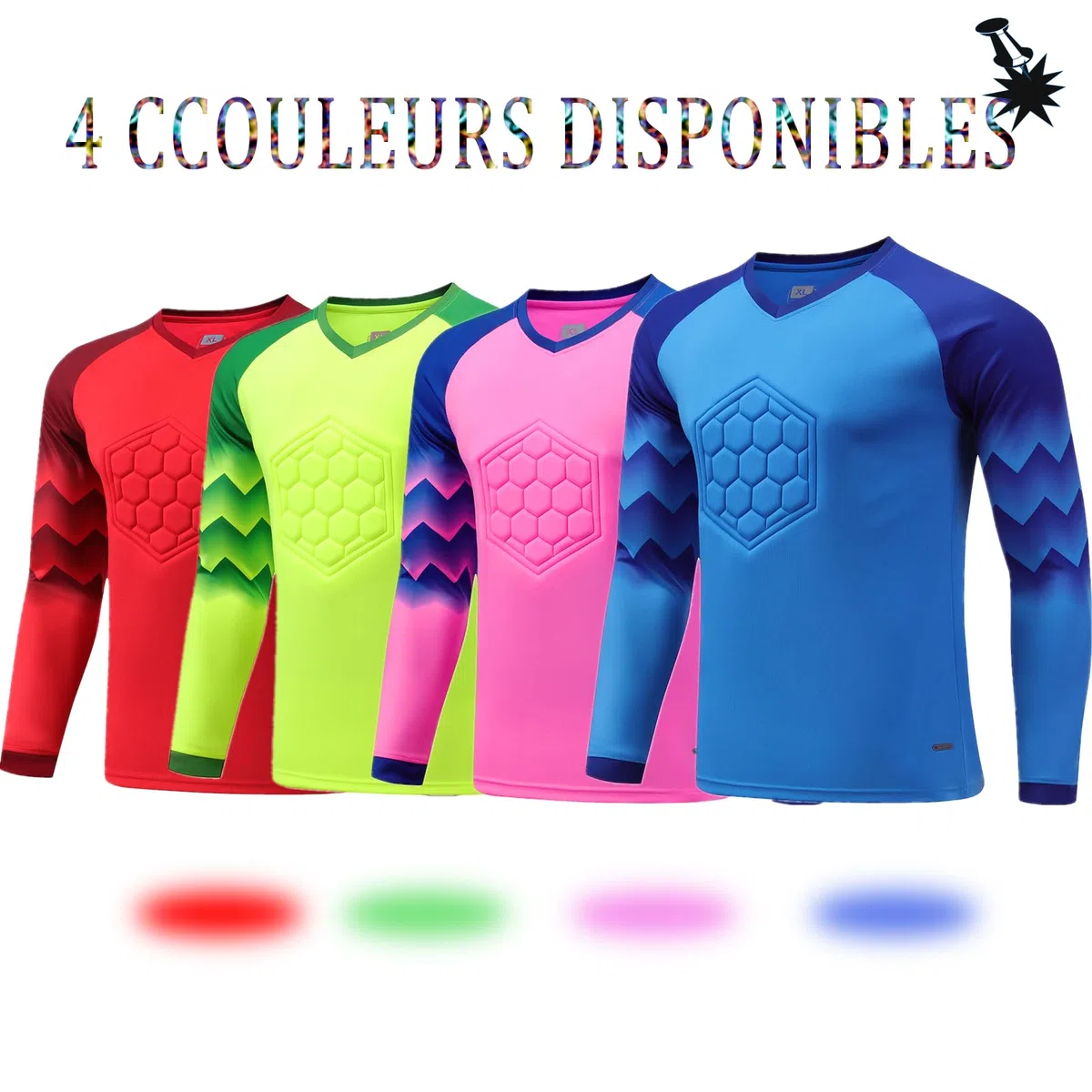 Gardien Foot Enfant Garçon Adultes Maillot Gardien Personnalisé avec Votre Nom Numéro de Logo D'équipe