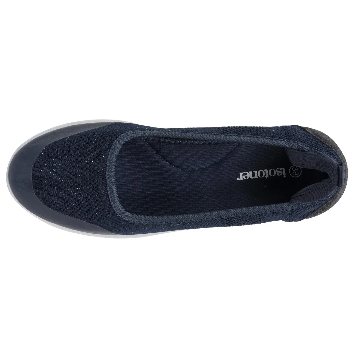 Isotoner Ballerines Femme Facile à Enfiler, Semelle à mémoire Forme,Confortable et légère,