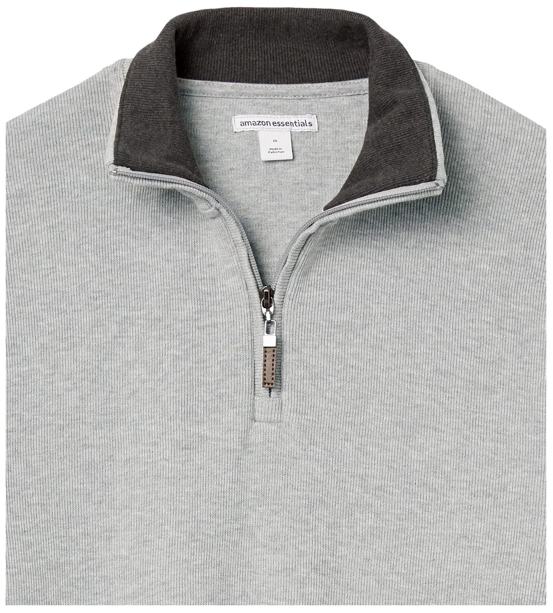 Amazon Essentials Homme Pull Finement Côtelé Zippé 1/4