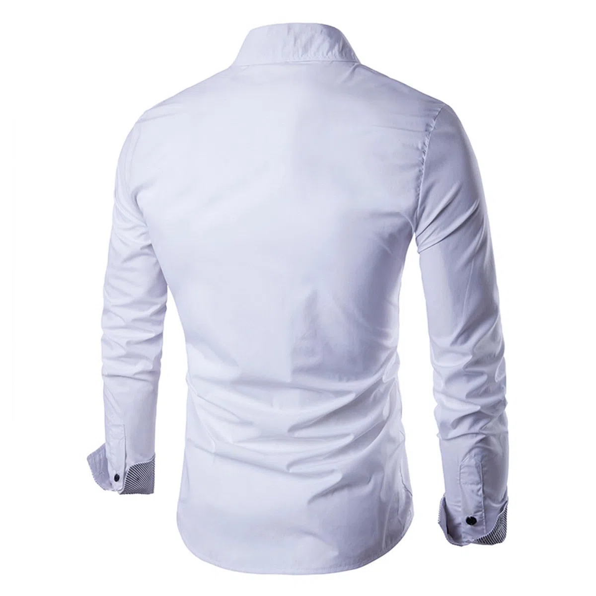 Générique Chemise Noir Homme - Chemise Slim Fit à Manches Longues Et Imprimé Dragon Pour Hommes Printemps Et Automne T-Shirt Homme Blanc