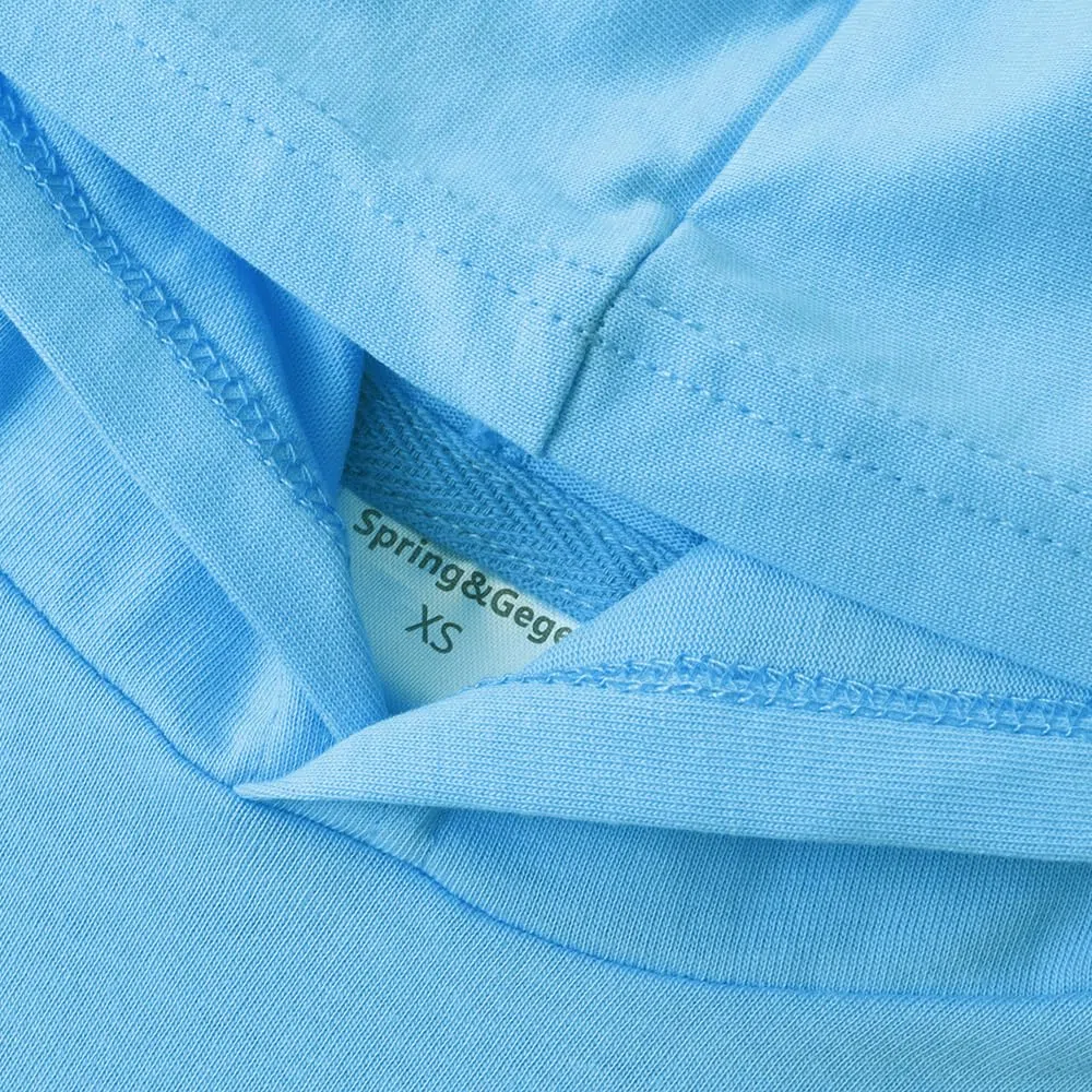 Spring&Gege Débardeur à capuche uni basique sans manches pour garçon - Uniforme d'entraînement - T-shirt confortable (5-14 ans)
