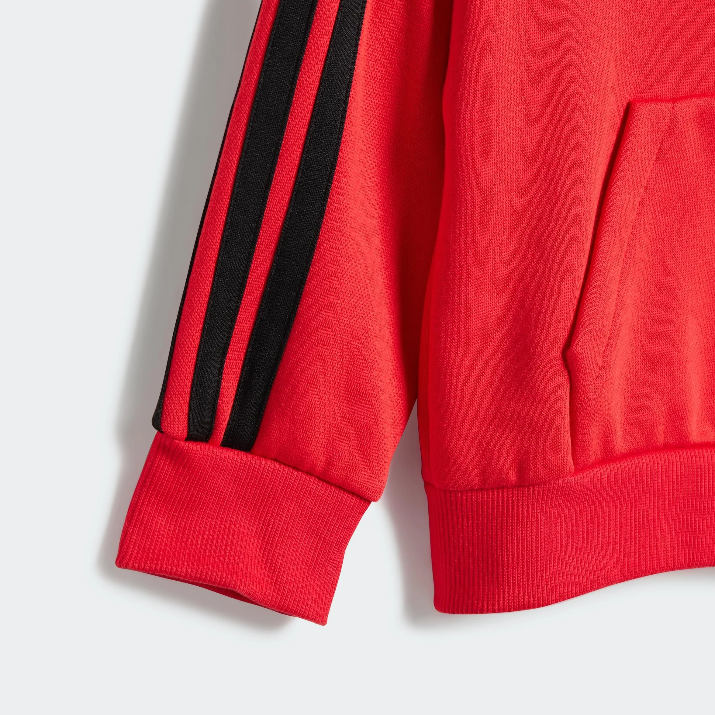 adidas Unisex Baby ESSENTIALS HOODED JOGGER, Pure Ruby/Black/Black, 18-24 Months