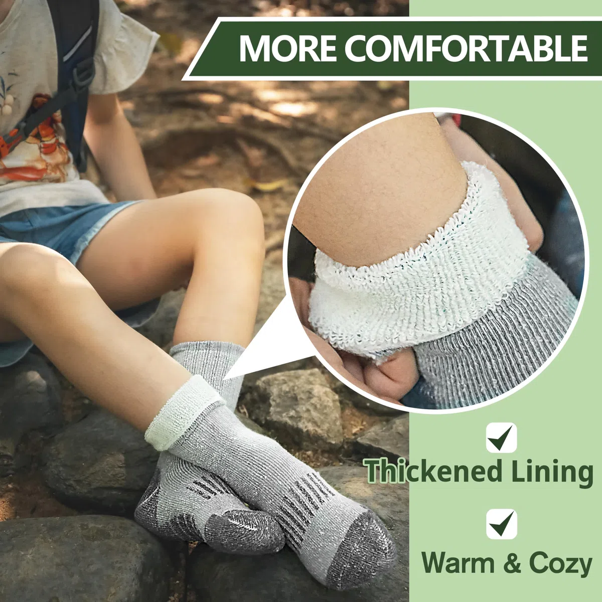 Enfants garçons filles mérinos chaussettes randonnée chaussettes LAINE CHAUSSETTES chaudes chaussettes hiver chaussettes chaudes épaisses 4 paires