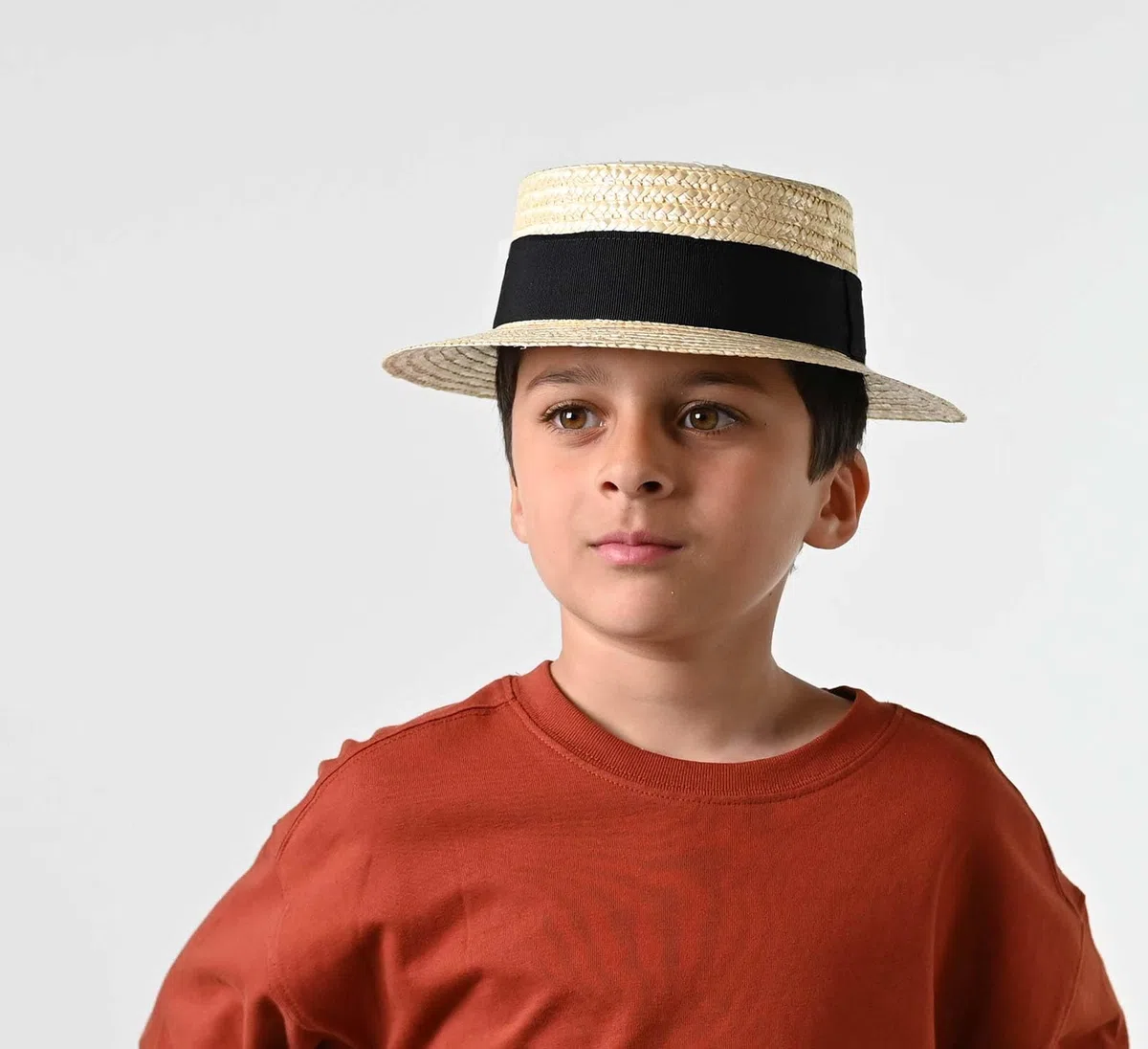 Chapeau canotier Paille Enfant Petit Canotier