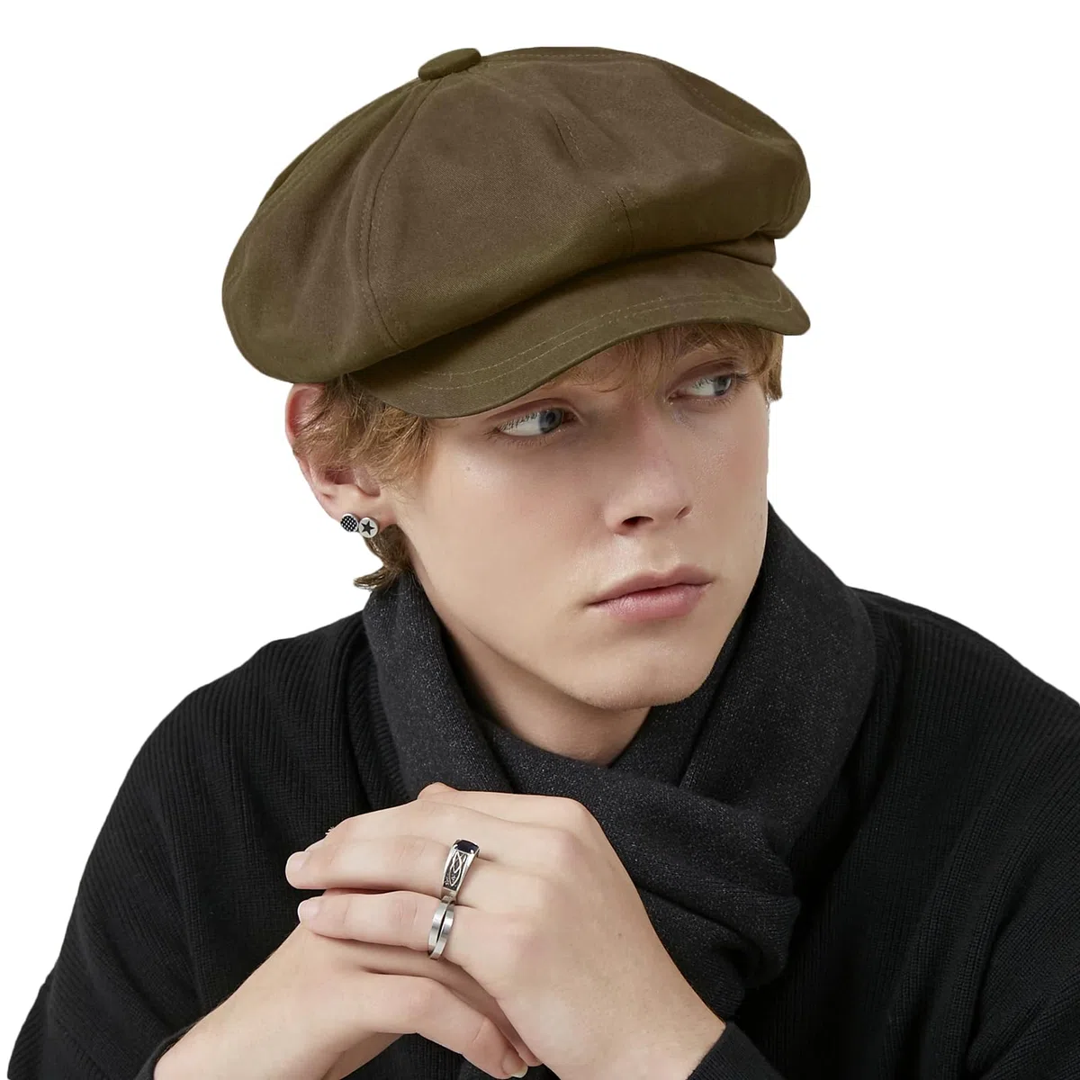 Gajaous Chapeaux Newsboy Classiques, Chapeaux Plateaux Newsboy de Deux Tailles pour Hommes et Femmes, Casquette de Boulangère à la Mode Beret Cap