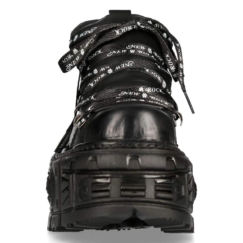 Chaussures en cuir militaire unisexe New Rock Original Plateforme M.TANK120NSHLACE-S1 - - EU