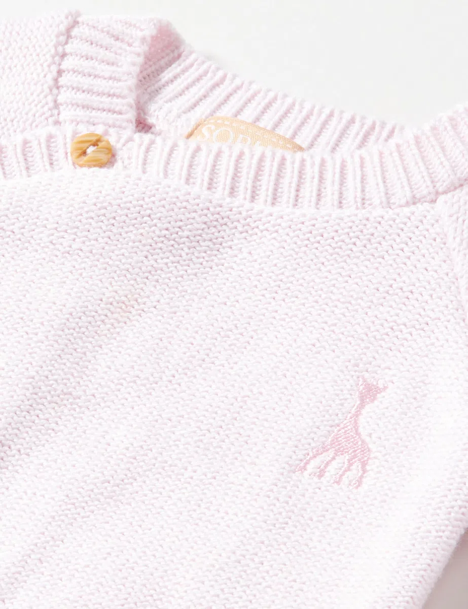 3 KILOS 7 Sophie LA Girafe - Gilet Bébé Point Mousse - Fille - 0/1 Mois