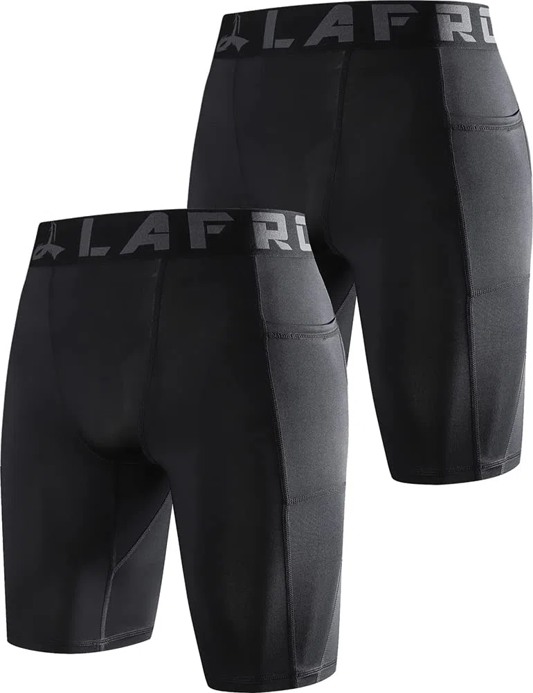 LAFROI Men's Quick Dry Cool Compression Fit Tights Shorts Waistband-YSK09