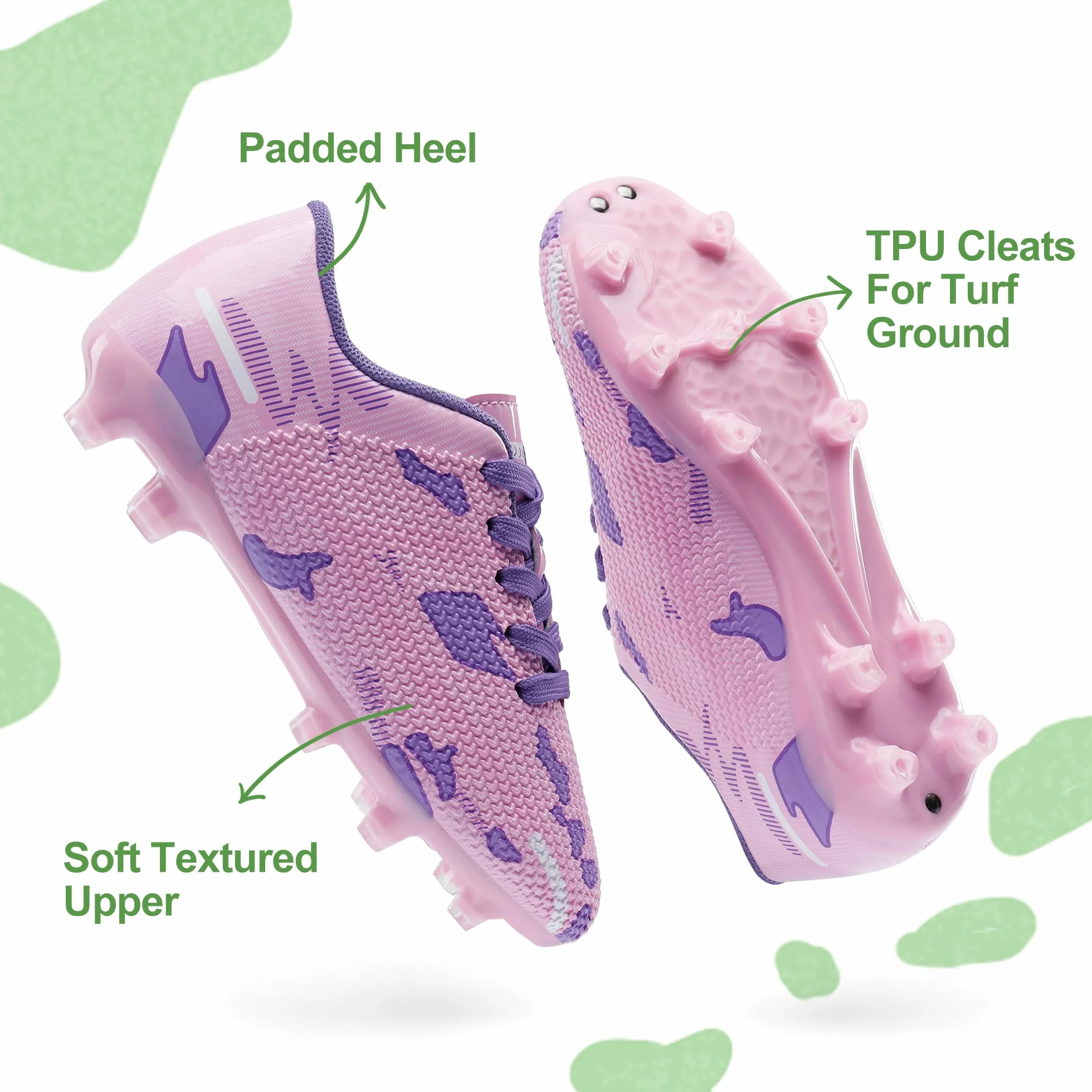 DREAM PAIRS Kids Chaussures de Football pour Enfants Durable Chaussures à Crampons avec Laçage latéral pour Garçons Confortable SDSO2301K