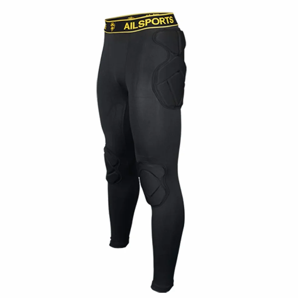 Shinestone Pantalon long de sport pour homme résistant aux chocs pour gardien de but rembourré