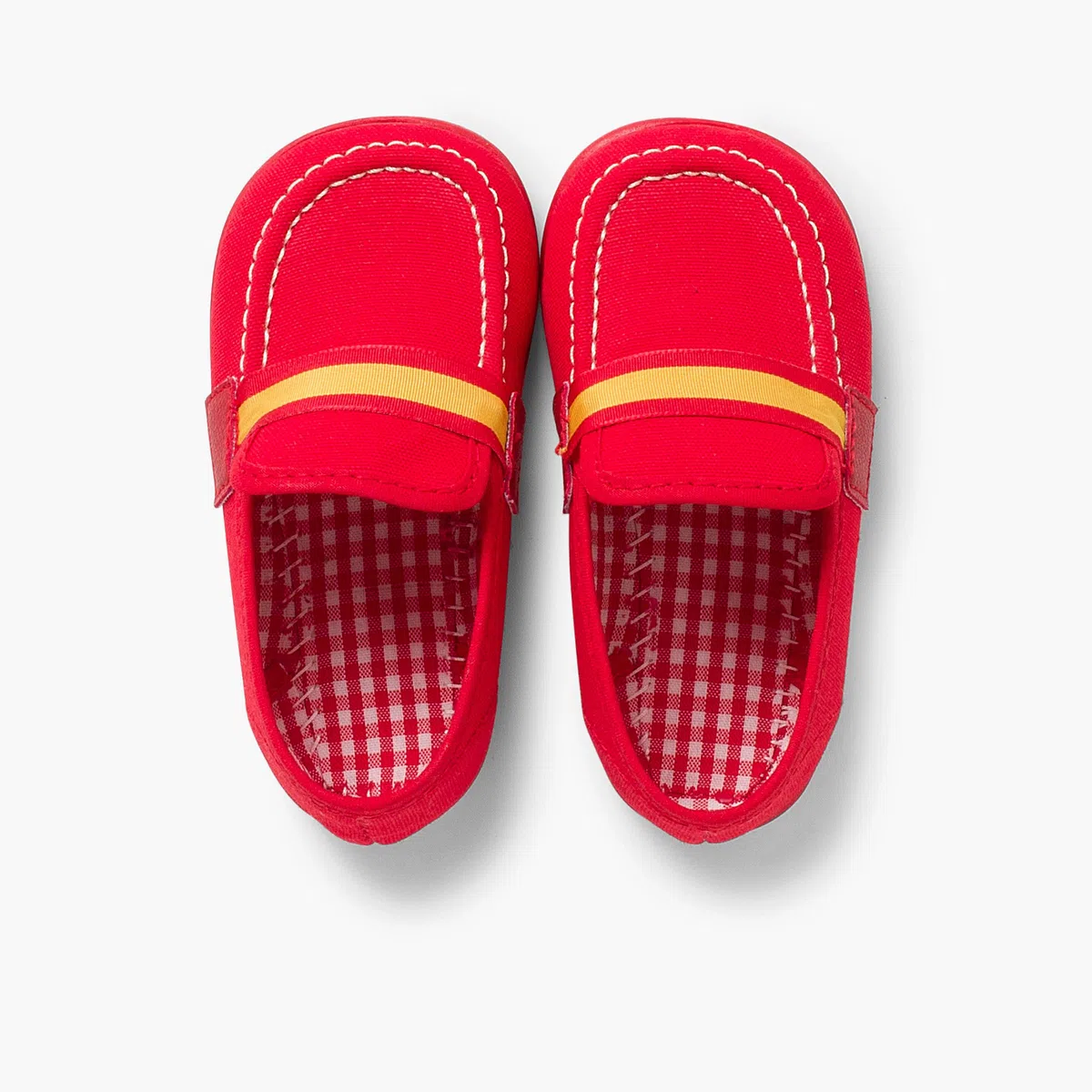 Pisamonas Mocassins en Toile avec Bandes de Couleurs
