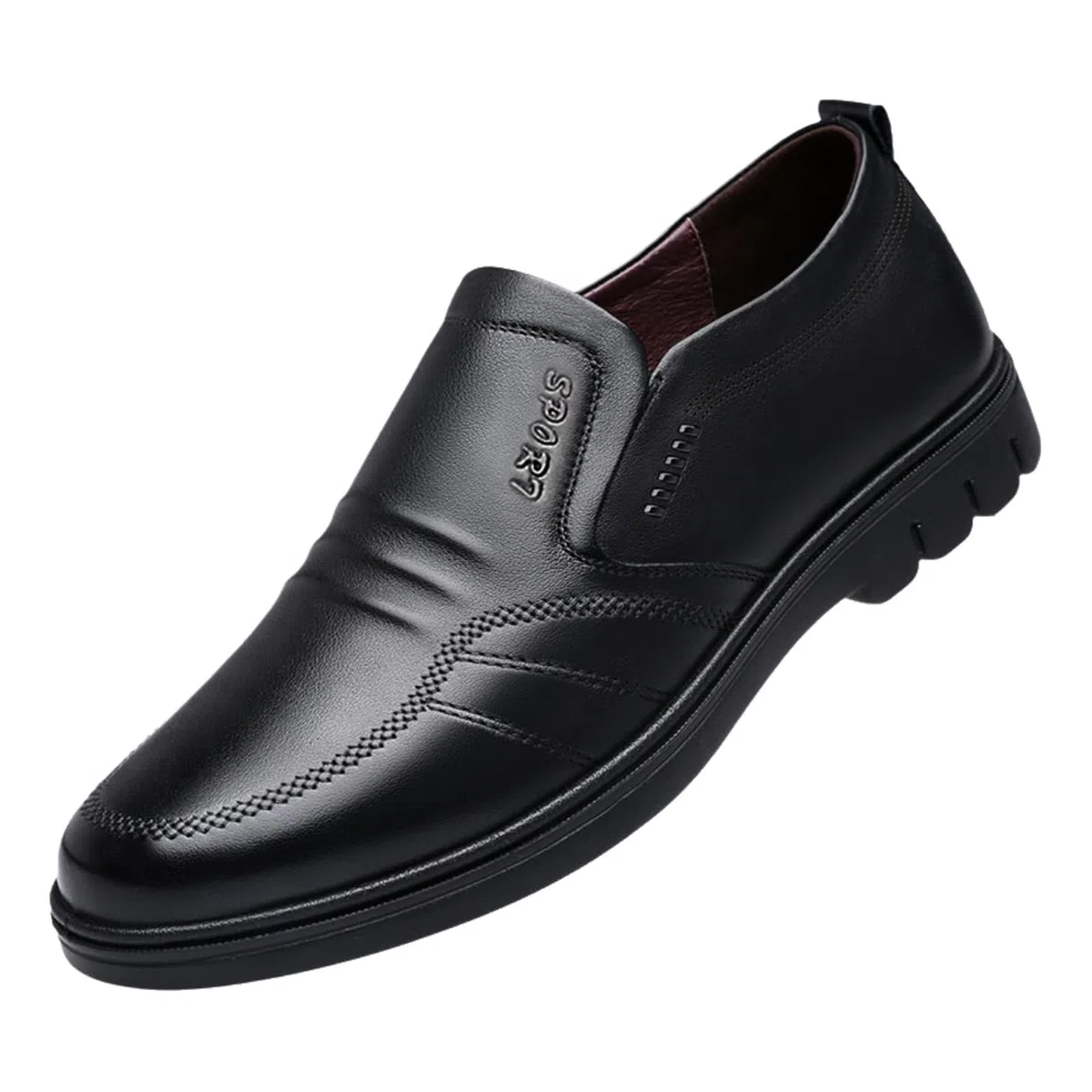 Chaussures en Cuir pour Homme,Chaussures Homme Ville Confortable,Chaussure Casual Homme Classiques Business,Bout Rond Classic,Adapté Au Travail Quotidien Et Aux Loisirs