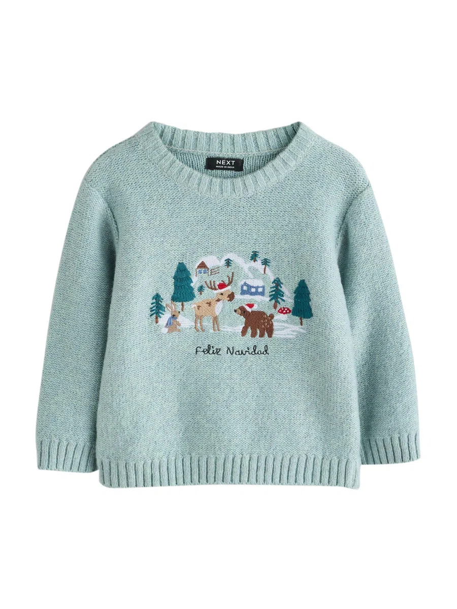 NEXT Garçon Pull en Maille de Noël