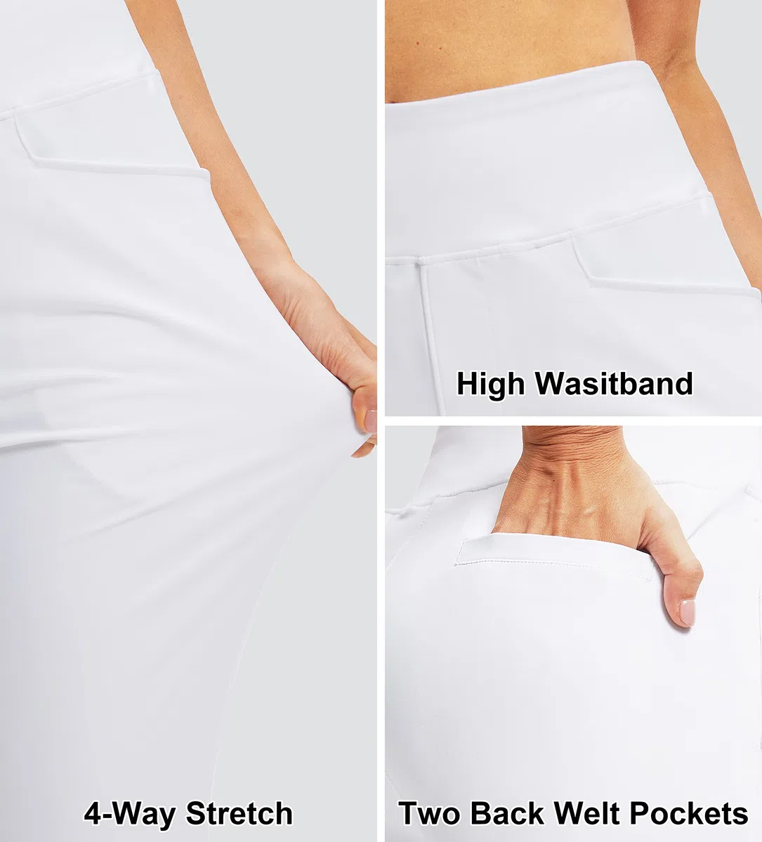Soothfeel Pantalon de golf pour femme avec 5 poches taille haute extensible pour voyage, athlétisme, travail