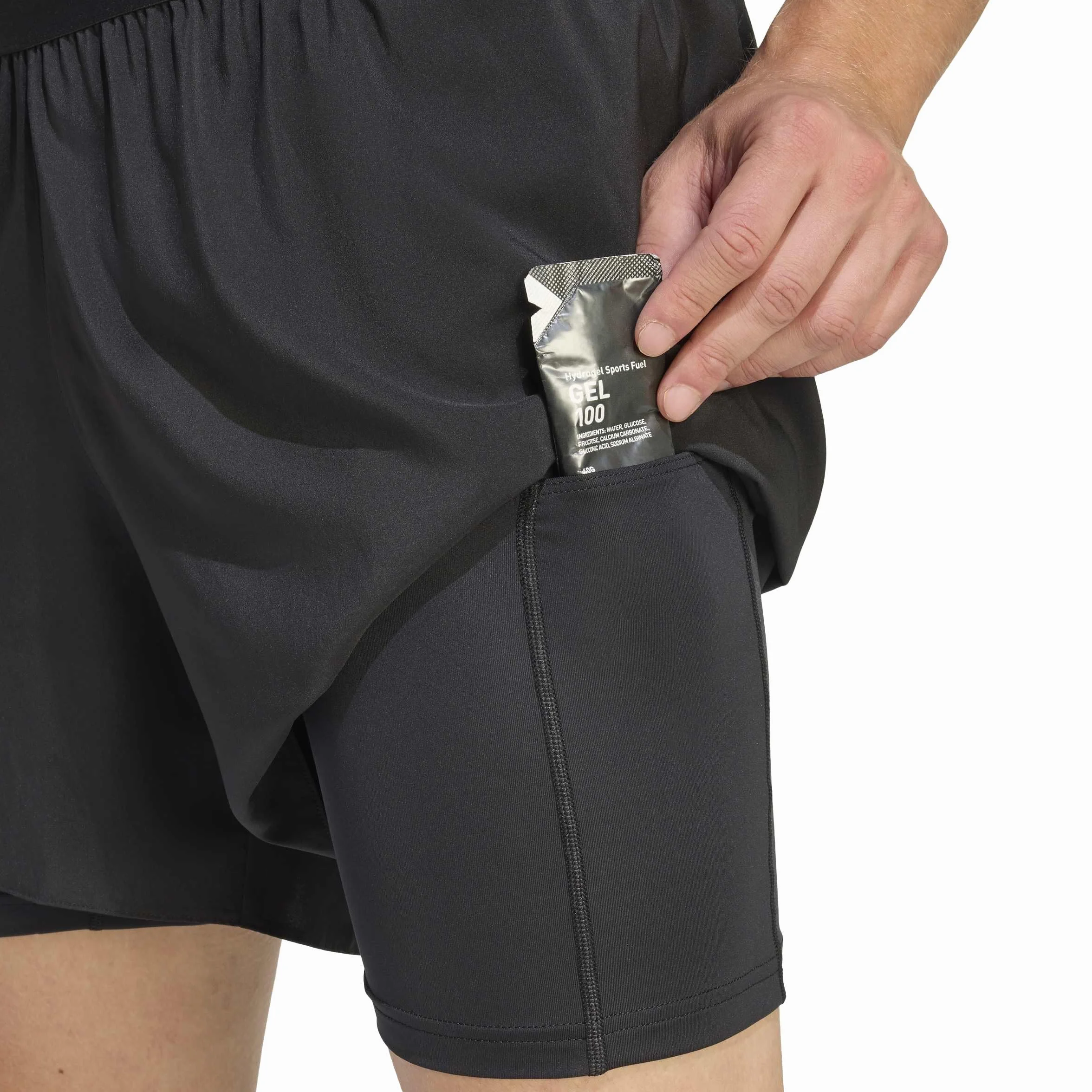 adidas Men's Short 2 en 1 adi365 Running Essentials