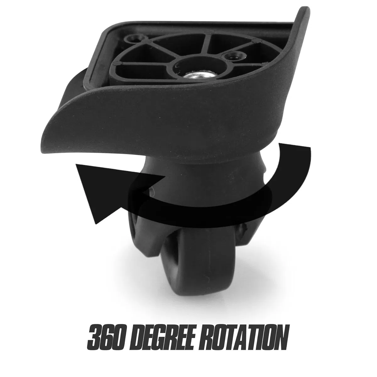 2 Paires de Roues de Valise Roues de Bagage de Remplacement pour Réparer une Valise Endommagée, Roues de Compartiment avec 2 Trous de Vis(V237)