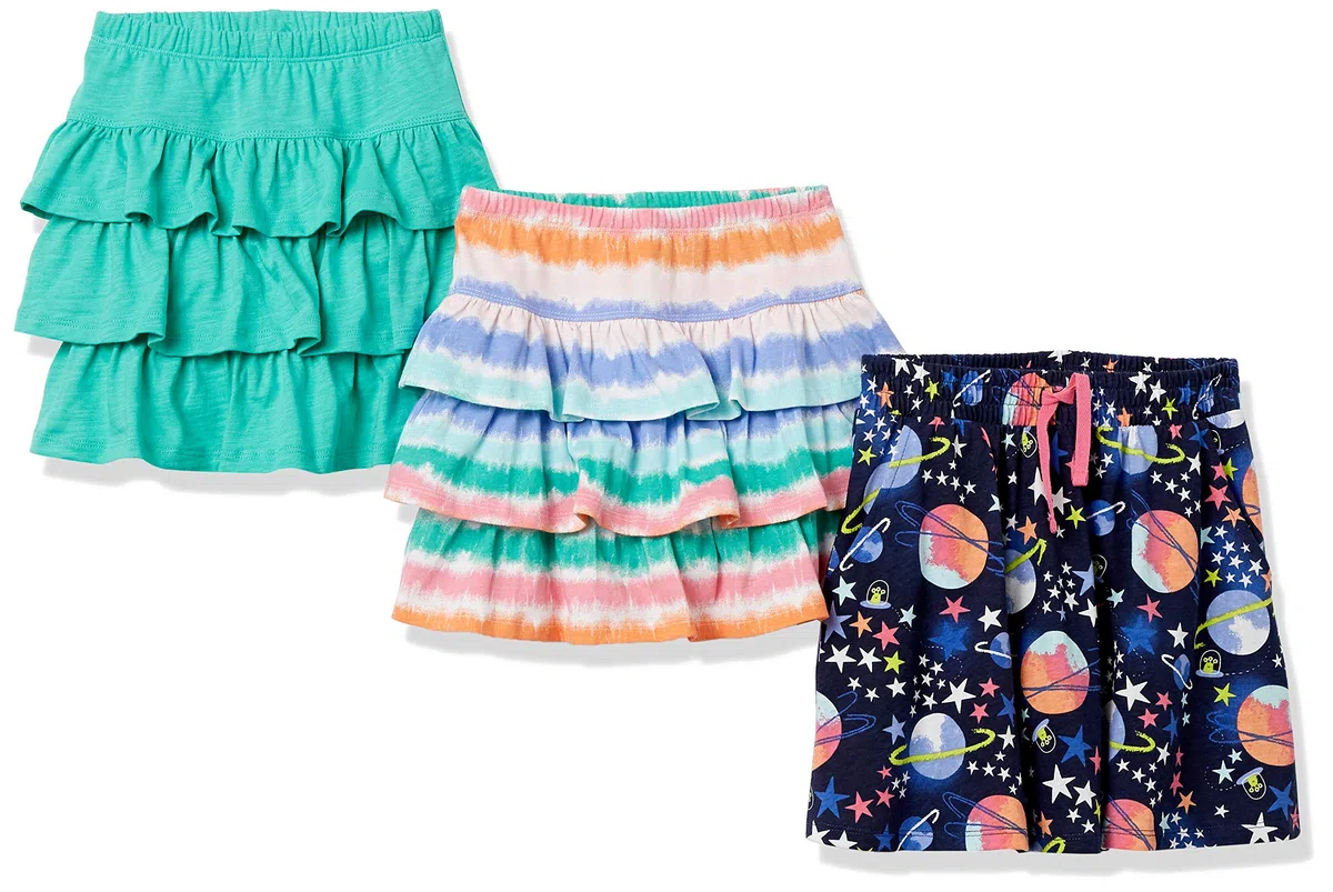 Amazon Essentials Fille Jupe-Short à Volants en Maille (Anciennement Spotted Zebra)