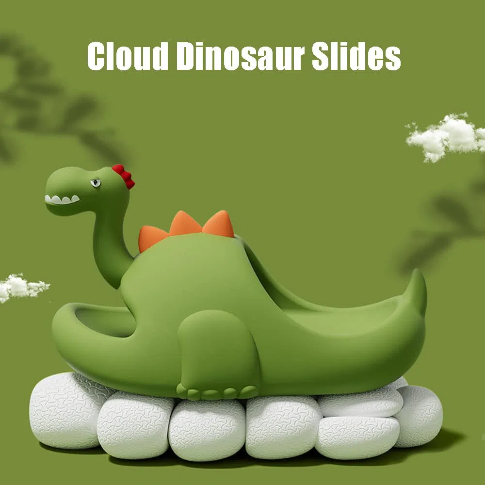 Zureto Sandales de bain amusantes en forme de dinosaure 3D mignonnes à bout ouvert