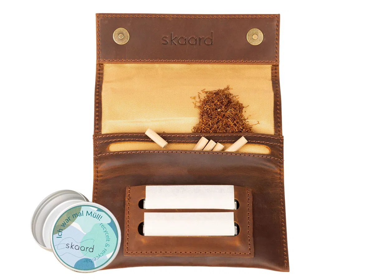 Blague à Tabac en Cuir skaard | Blague à Tabac pour Tabac à Rouler, Feuilles & filtres | en Différentes Couleurs
