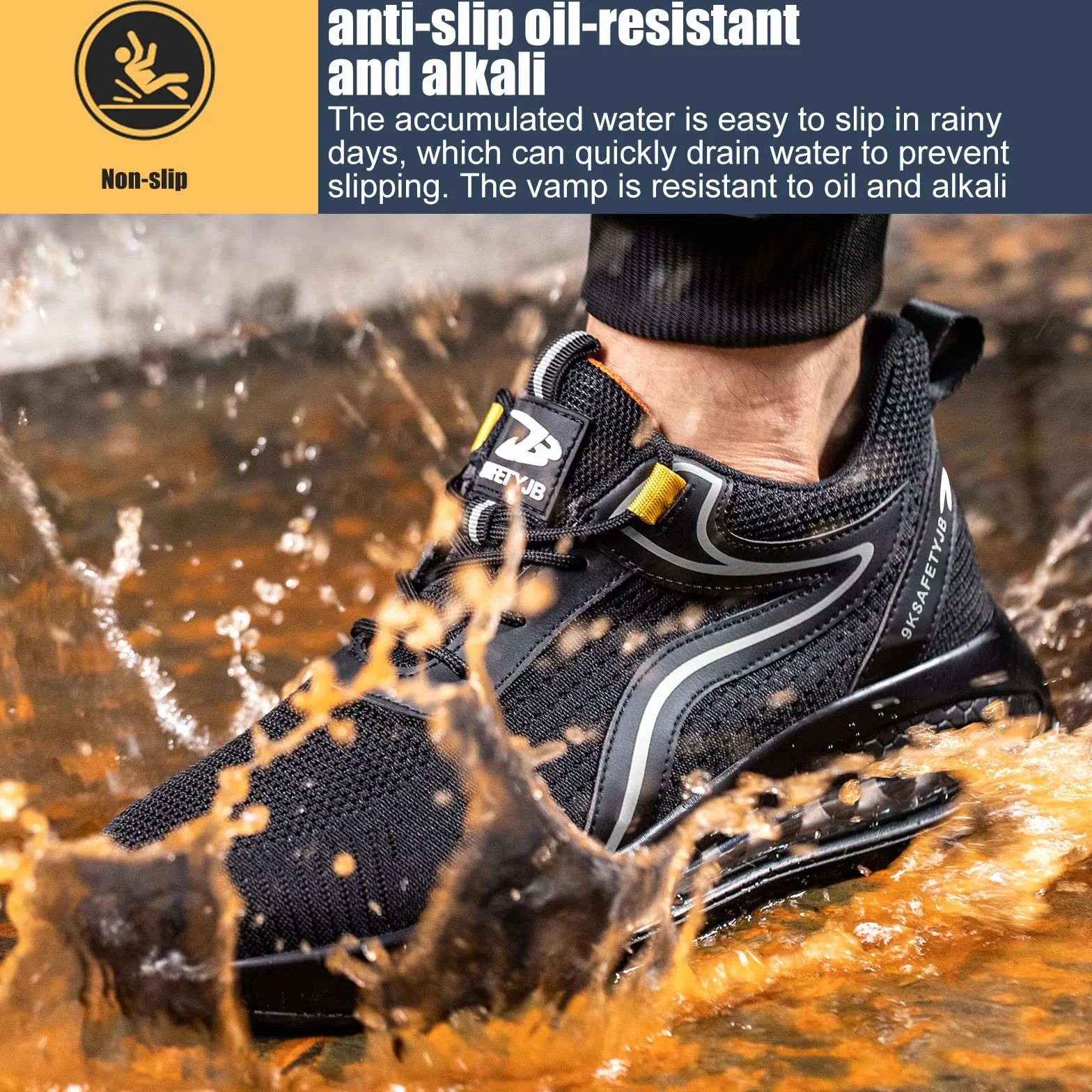 Chaussures de Sécurité Homme Femme Antidérapant et Legere Chaussure de Travail