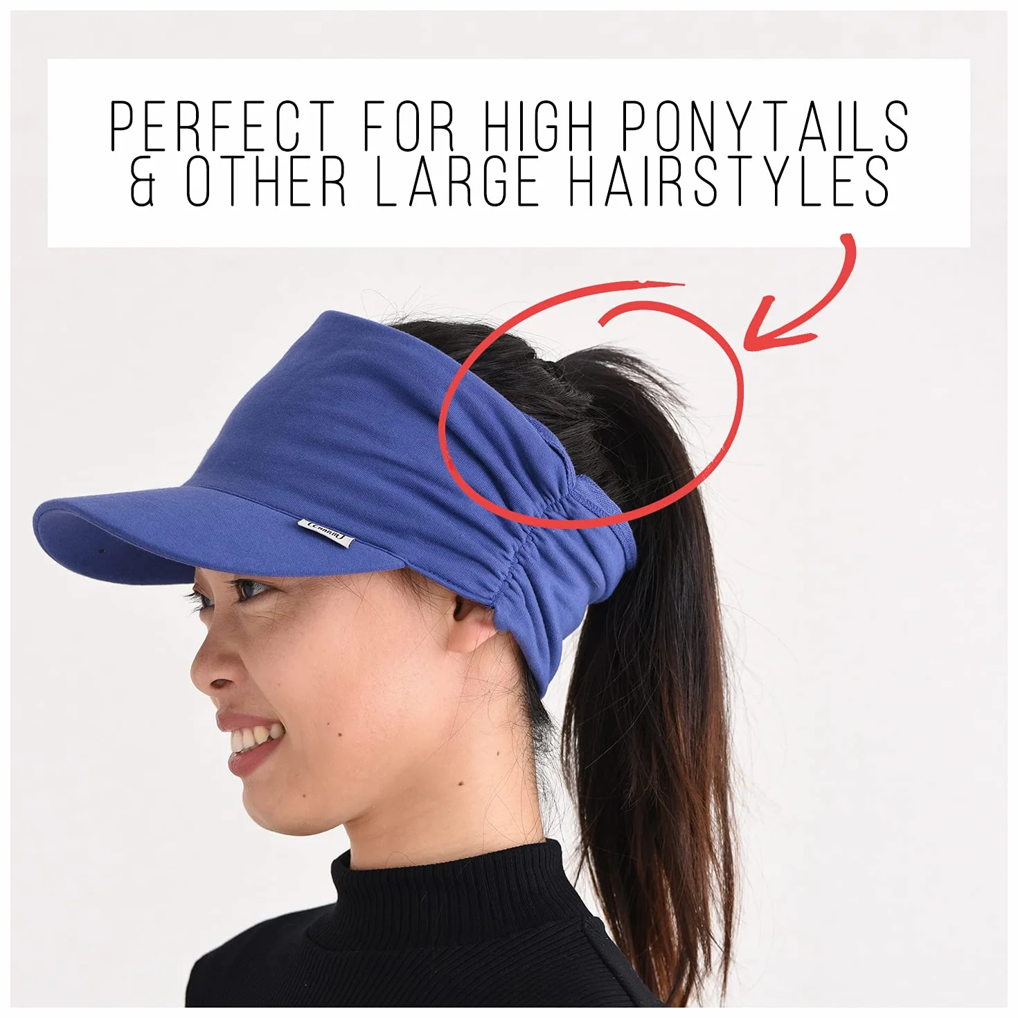 Casquette Visière Femme Homme Anti-UV, Chapeau De Sport pour Golf Et Tennis Protection Solaire, Casquette Queue De Cheval Haute Pare-Soleil Unisexe