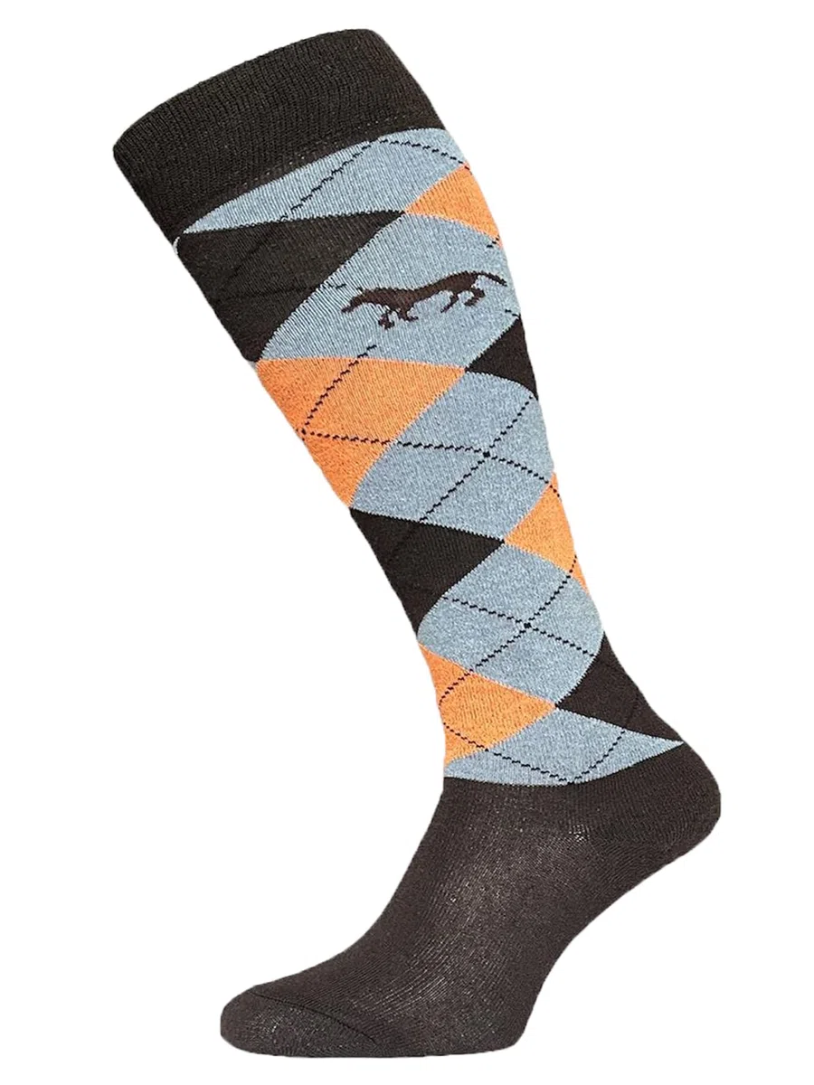 ️ Ladies Girls Knee High Equestrian Argyle Diamond Horse Riding Socks UK Size 4-7