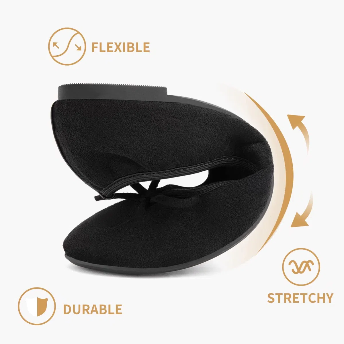 Greatonu Ballerines Femme Plates Ballerines Pliable Bout Fermé Chaussures Pointe Ronde avec Semelle Souple - Parfait pour Les Mariages et Les fêtes