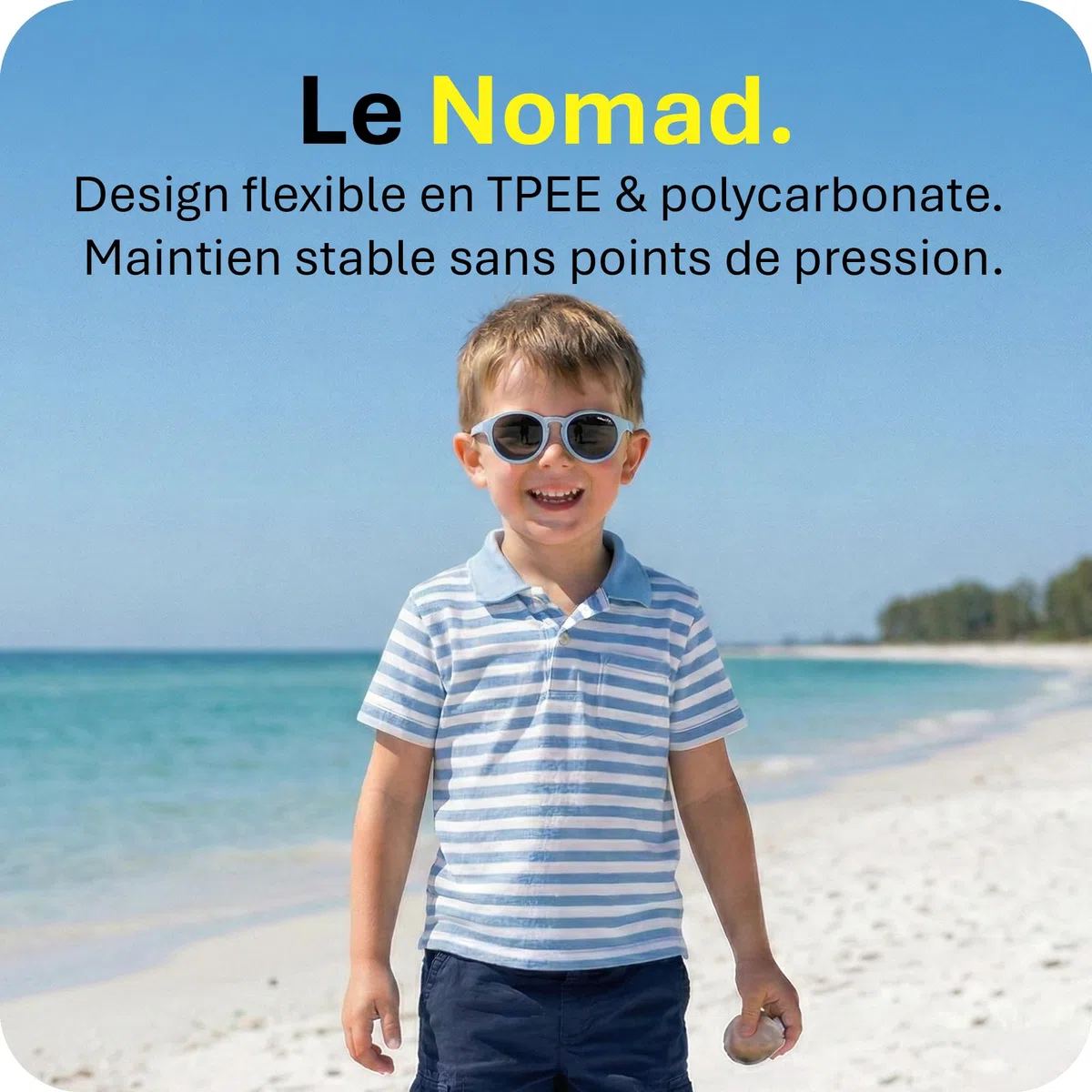 Mausito Lunettes de soleil enfant (3-6/6-9 ans) UV400 & verres catégorie 3 | Branches flexibles & légères en TPEE et polycarbonate | Design européen