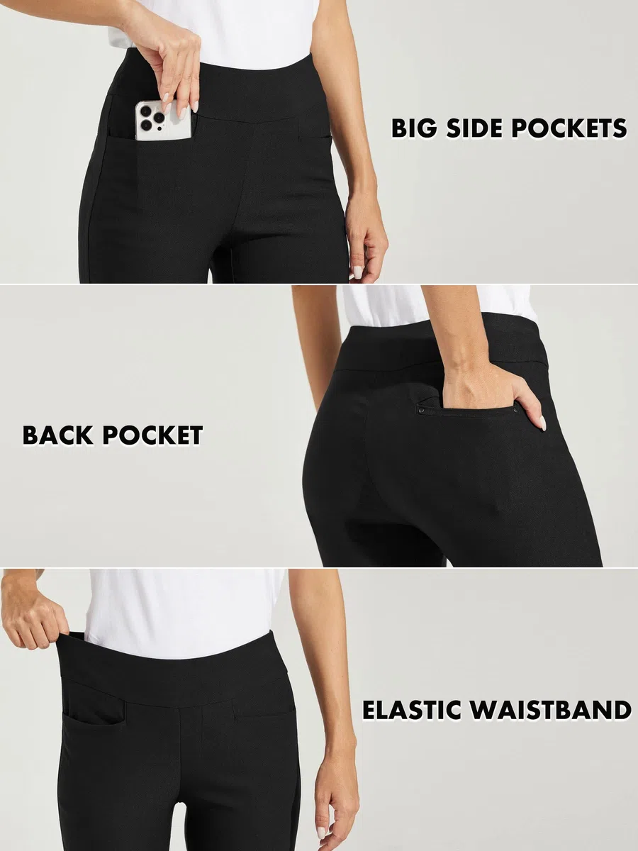 WILLIT Pantalon de golf stretch pour femme - Séchage rapide - Imperméable