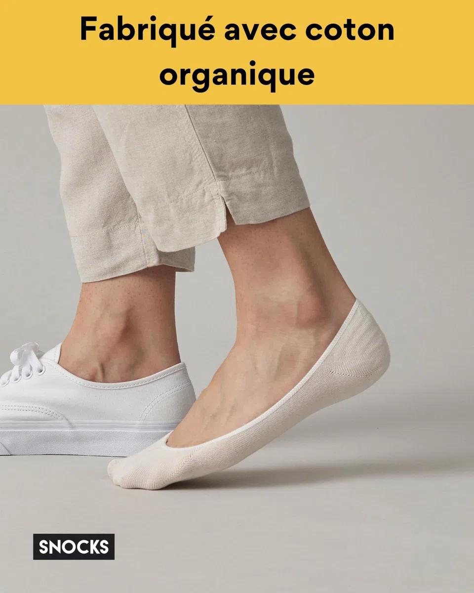 Snocks Protège Pieds Femme - Chaussettes Invisibles Femme: Confortable et Agrèable à Porter - Protege Pied Femme - Socquettes Femme et Chaussette Invisible Homme