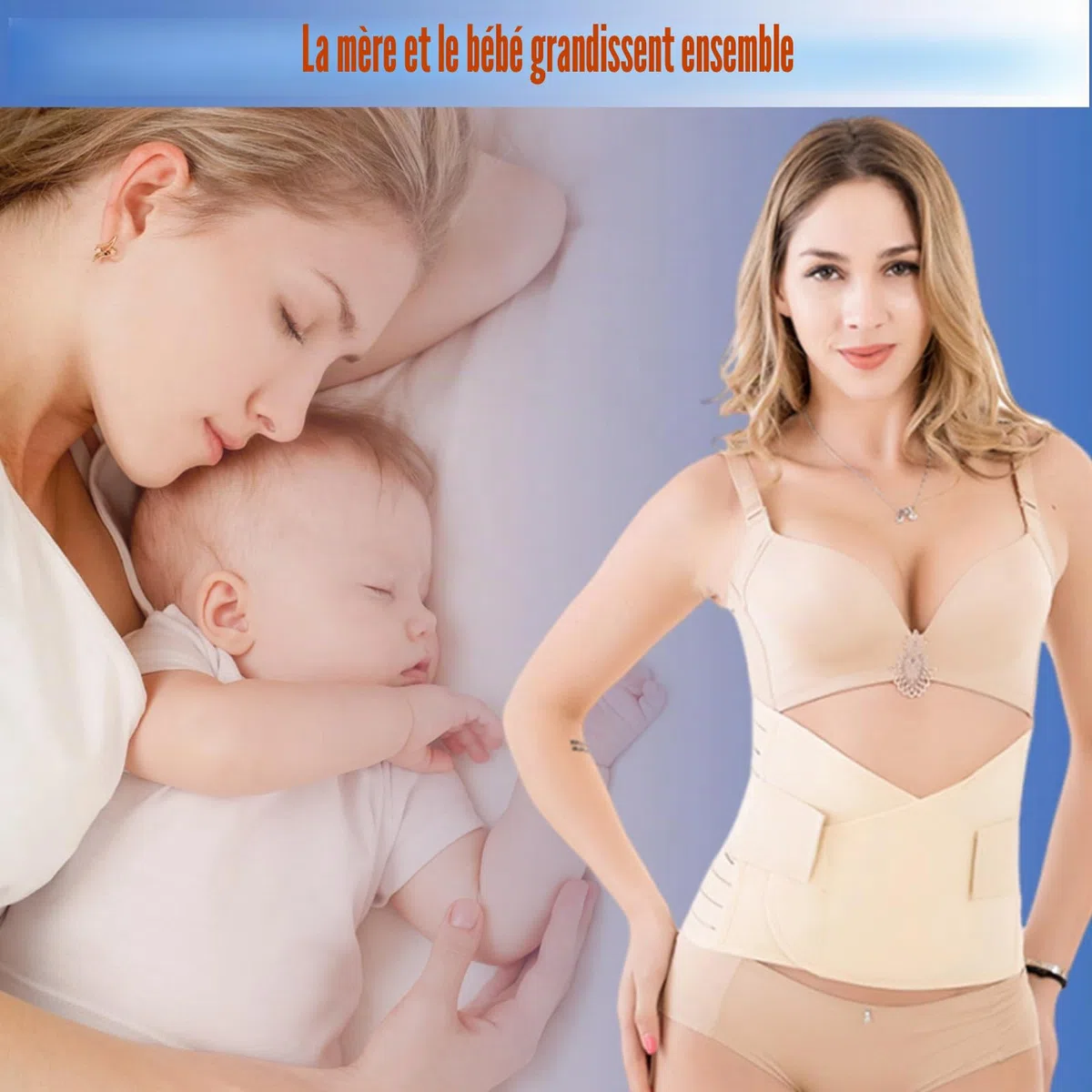 Ceinture Post Accouchement Femme 3 en 1, Ceinture de Sudation Femme Sport Réglable, Gaine Apres Accouchement Post Partum Ventre Plat