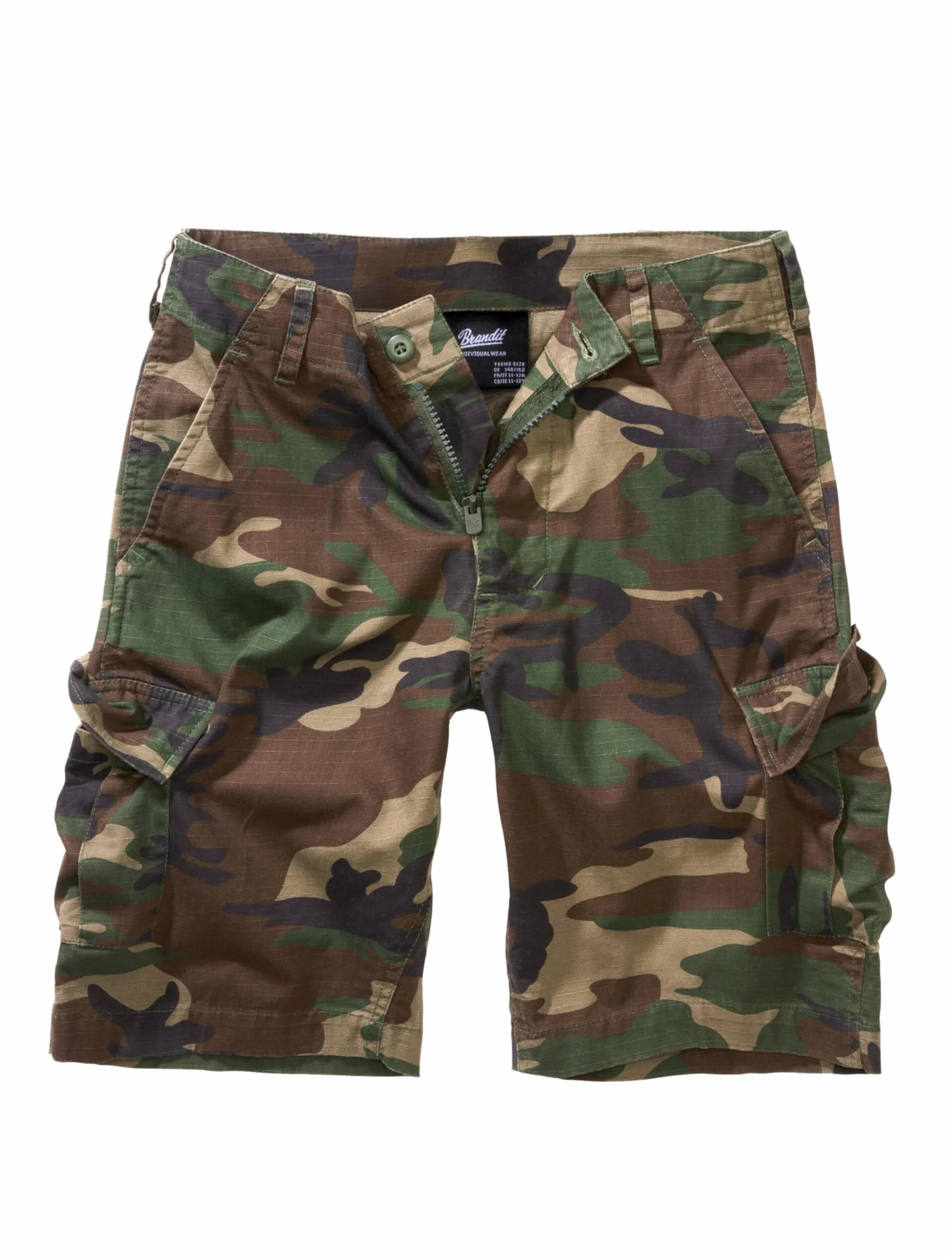 Brandit Short Indéchirable BDU Enfant Homme Short Camouflage Sombre