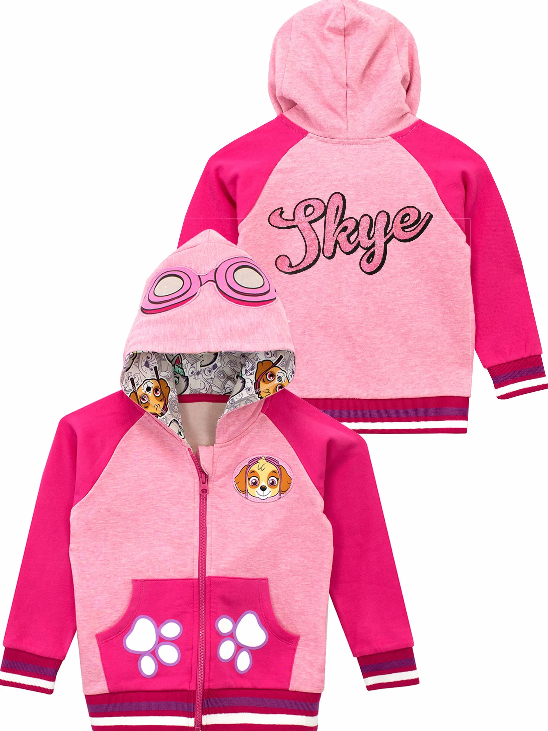 Paw Patrol Sweats à Capuche Fille | Pull Zip Skye | Sweat Zippé Pat Patrouille pour Enfants