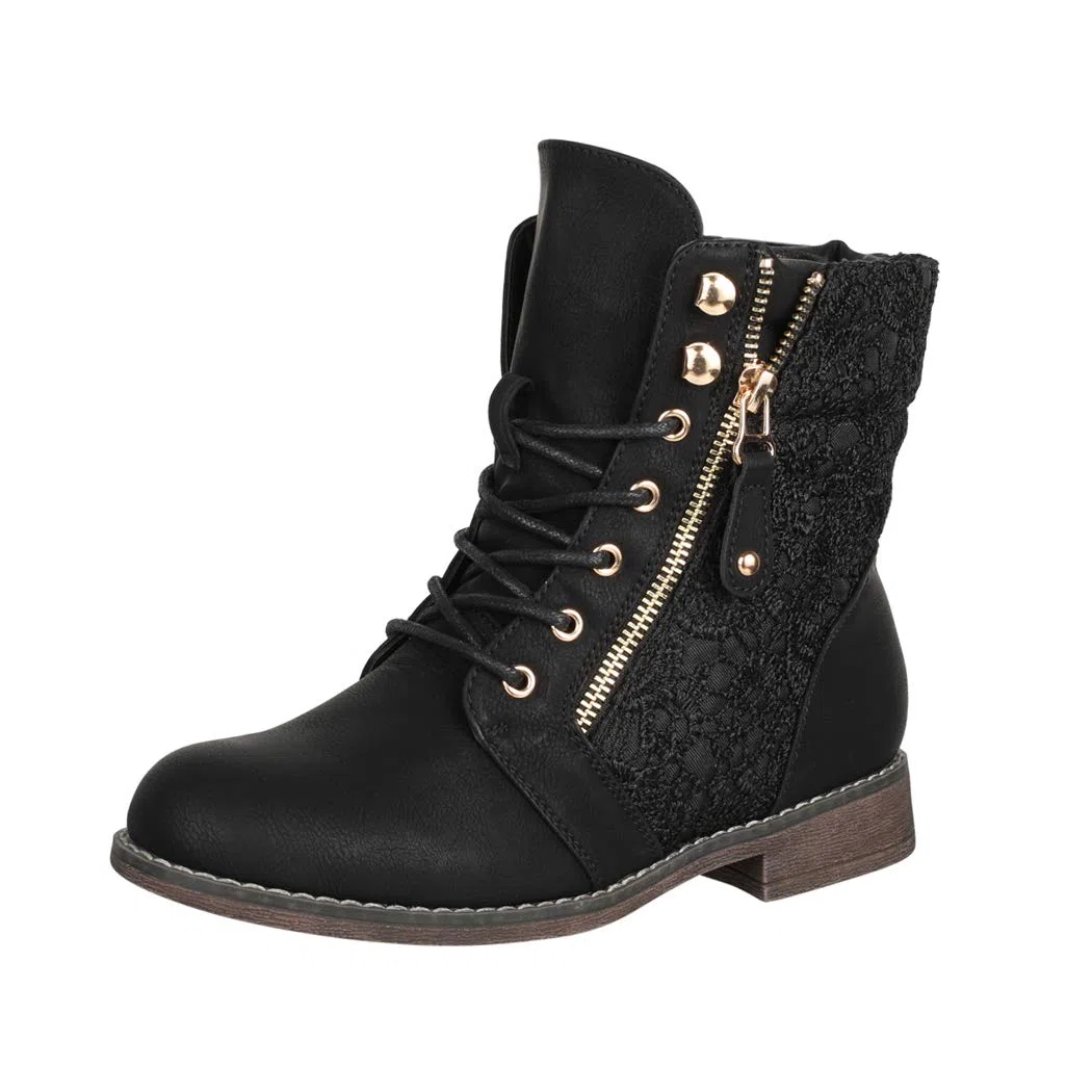 Elara Bottines Femme Bottes de Travail Chunkyrayan