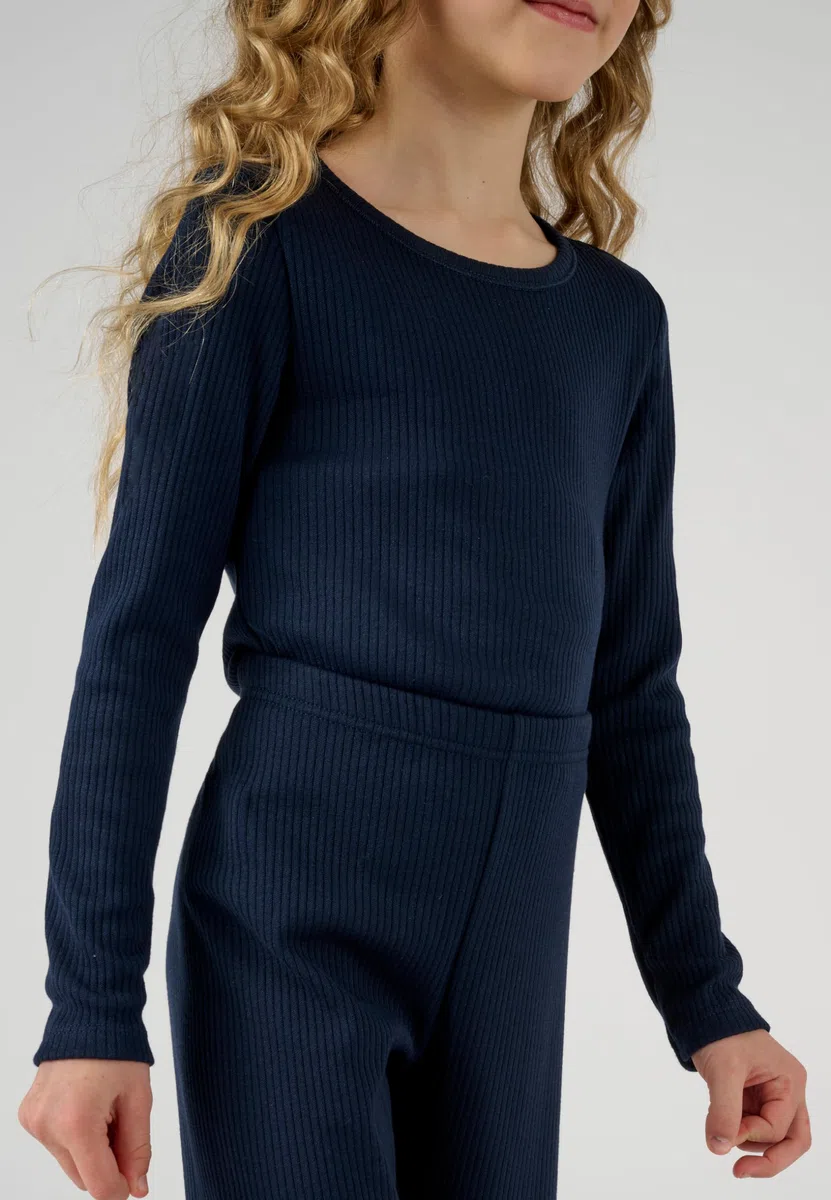 Damart - Caleçon Thermique Thermolactyl Côtes Molletonnées Enfant Bleu Taille 2ans