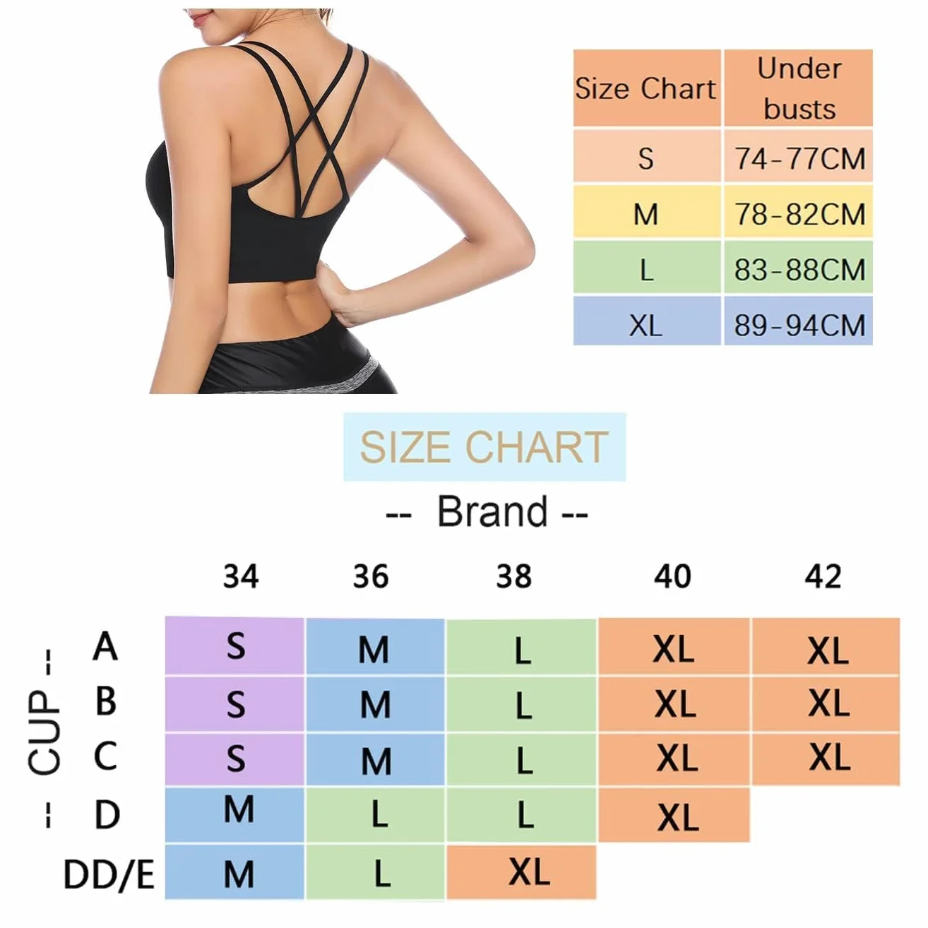 Sykooria Amb00319 Soutien-Gorge de Sport Femme (Lot de 1)