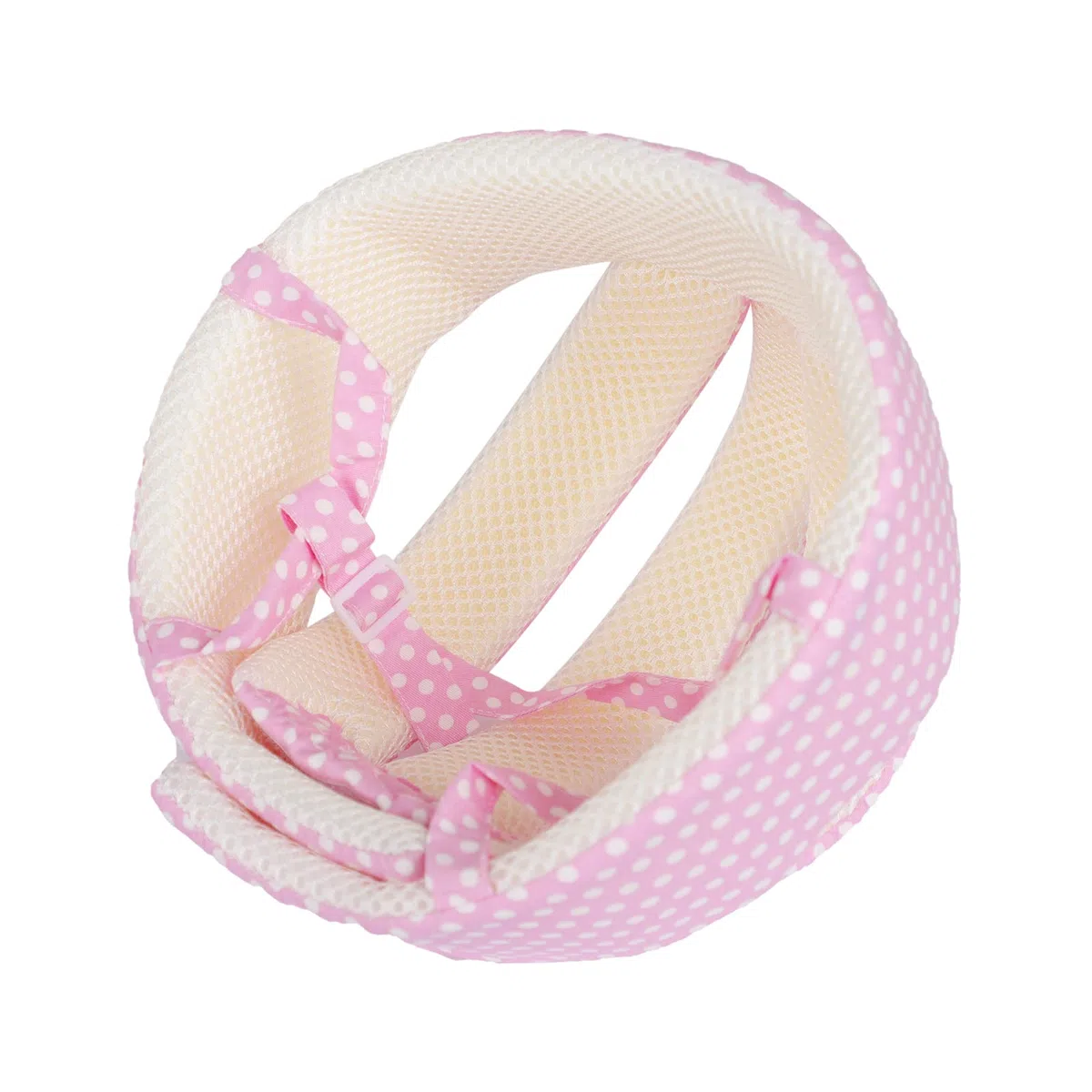 Casque de Sécurité Bébé Bonnet Protéger la Tête Casque de Protection Enfant Garçon Fille Chapeau de Sécurité en Coton Anti-chute Anti-collision Réglable Casquette Protection 0 à 5 Ans (Rose point)