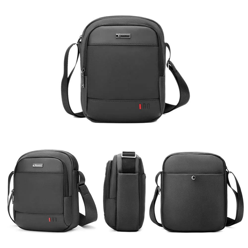 BAIGIO Sacs Bandoulière Homme,Sacs portés épaule pour homme,Pouch Homme Cross Body Bag pour le sport, les voyages, le travail (Noir, 24x20x9cm)