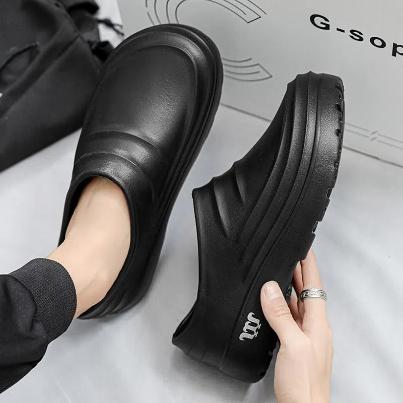 FLIOZY Chaussures de Cuisine antidérapantes pour Hommes et Femmes, résistantes à l'huile et imperméables, avec Semelles antidérapantes en Caoutchouc, Sabots de Travail Confortables