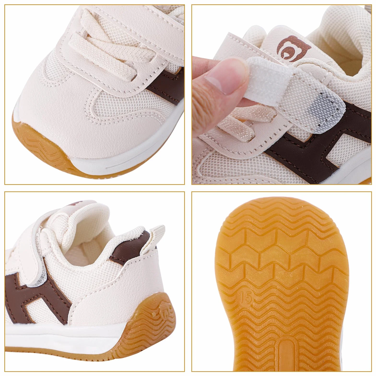 1-3 Année Baskets Bébé Fille Garçon Chaussures Premiers Pas Bebe Respirant et Antidérapant