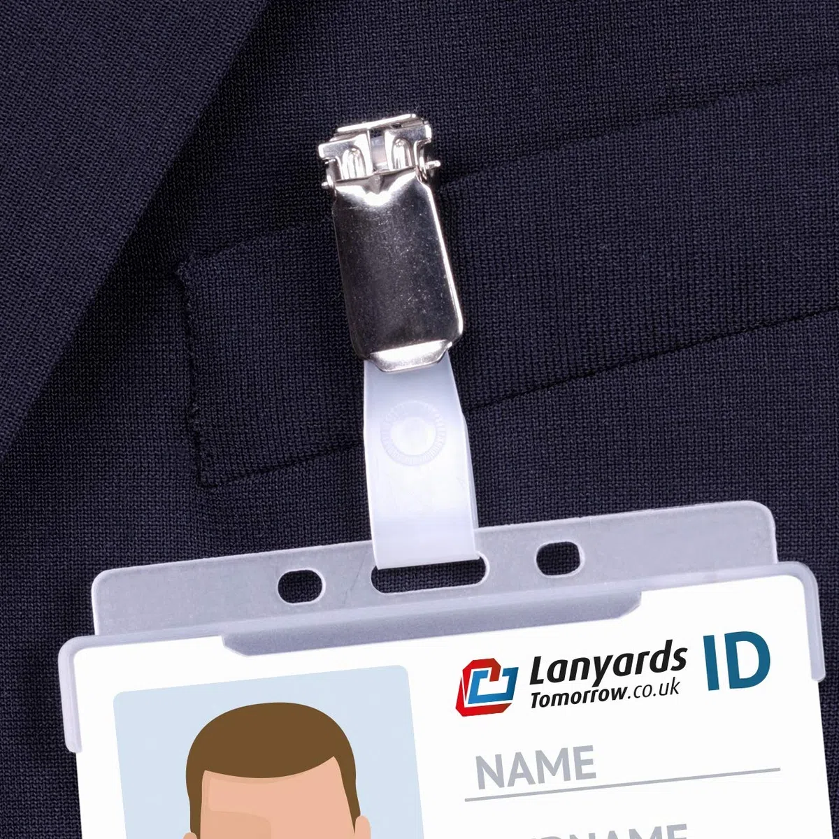 Lanyards Tomorrow Lot de 100 clips de verrouillage pour badge d'identification en vinyle ou PVC